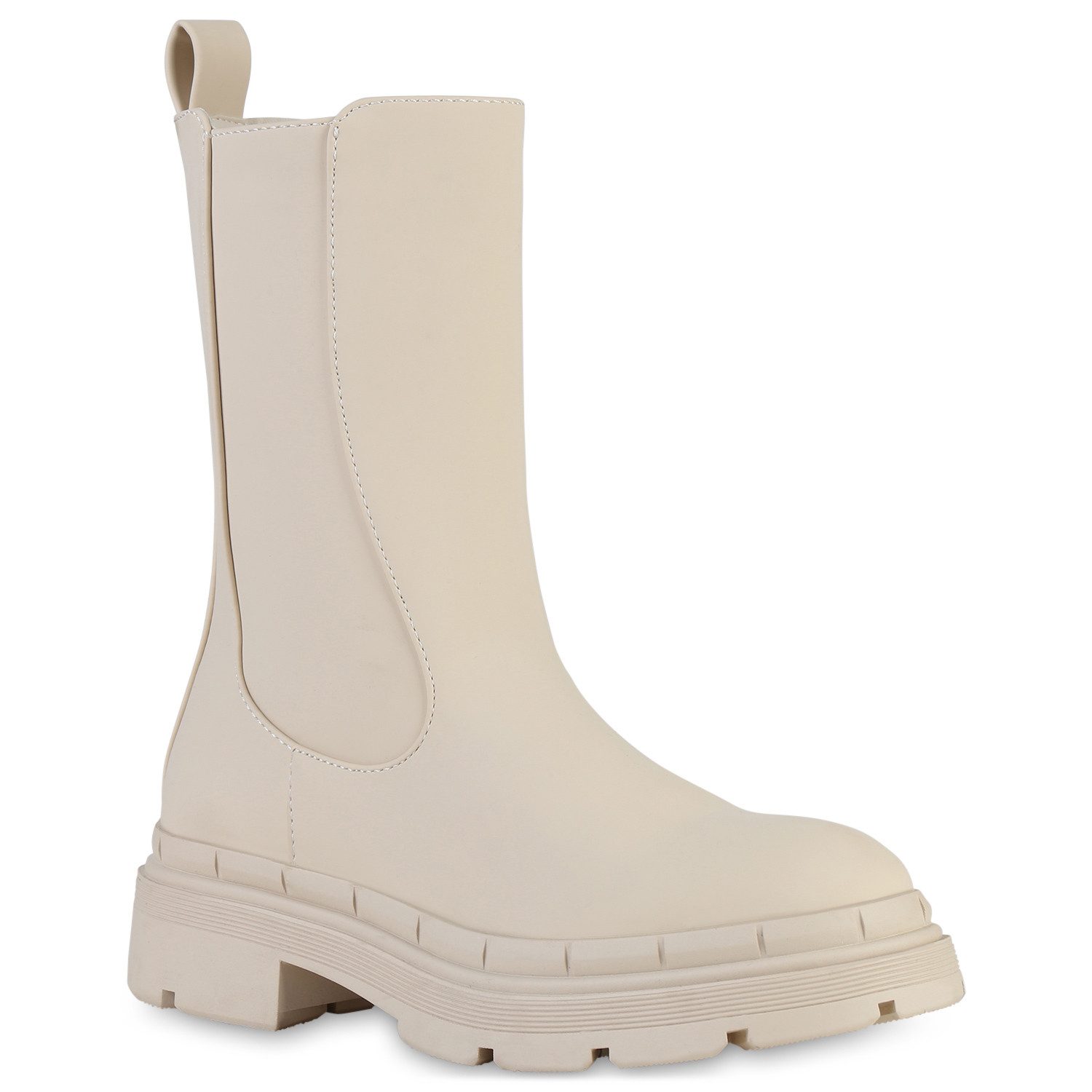 VAN HILL 20841837 KY SU703 Damen Stiefel Beige 37 Stiefel Damen Klassische Stiefel Leicht Gefütterte Profil-Sohle