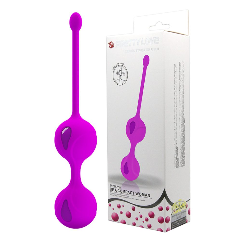 Pretty Love Beckenbodentrainer Beckenboden Trainer Compact Women Duo Lila Beckenbodenkugel, Packung, 1-tlg., Einteilig, Abnehmbare Kugeln, leicht zu Reinigen