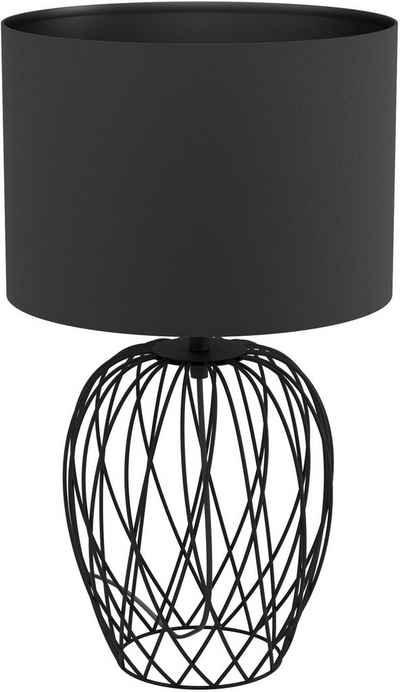 EGLO Tischleuchte NIMLET, Leuchtmittel wechselbar, ohne Leuchtmittel, Tischleuchte in schwarz aus Stahl - exkl. E27 - 40W