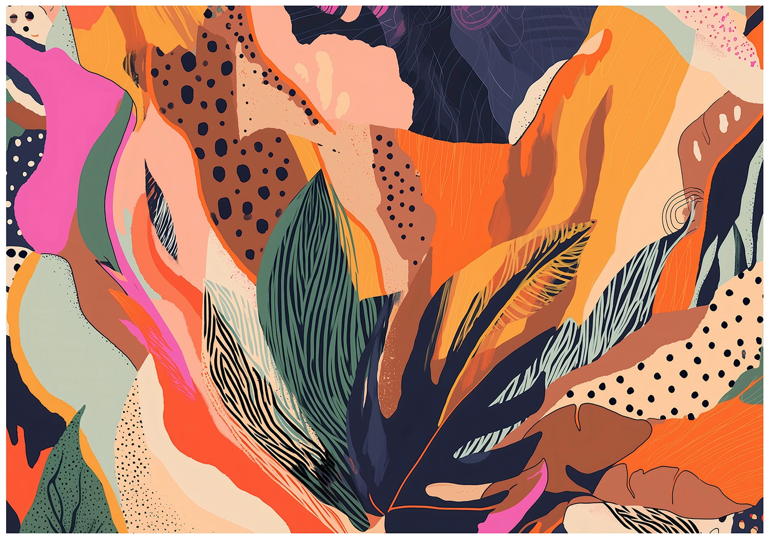 Wallarena Fototapete Abstrakt Blätter Bunt Vlies Tapete Wohnzimmer Schlafzimmer Wandtapete, Glatt Vlies oder Struktur Vinyl, Abstrakt, Blätter, Bunt, (Vlies Fototapete, Vlies Fototapete), Vliestapete Bunt Wohnzimmer Schlafzimmer Küche Tapete + Kleister