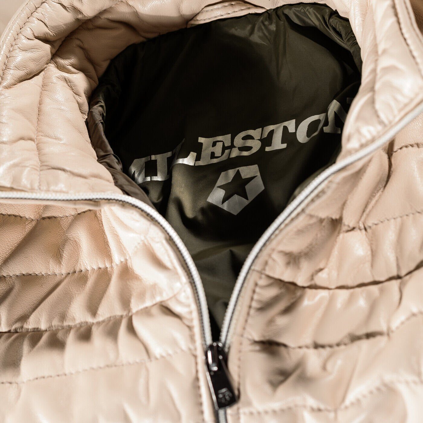 Milestone Lederjacke Jalen gesteppte Lederjacke aus Lammleder