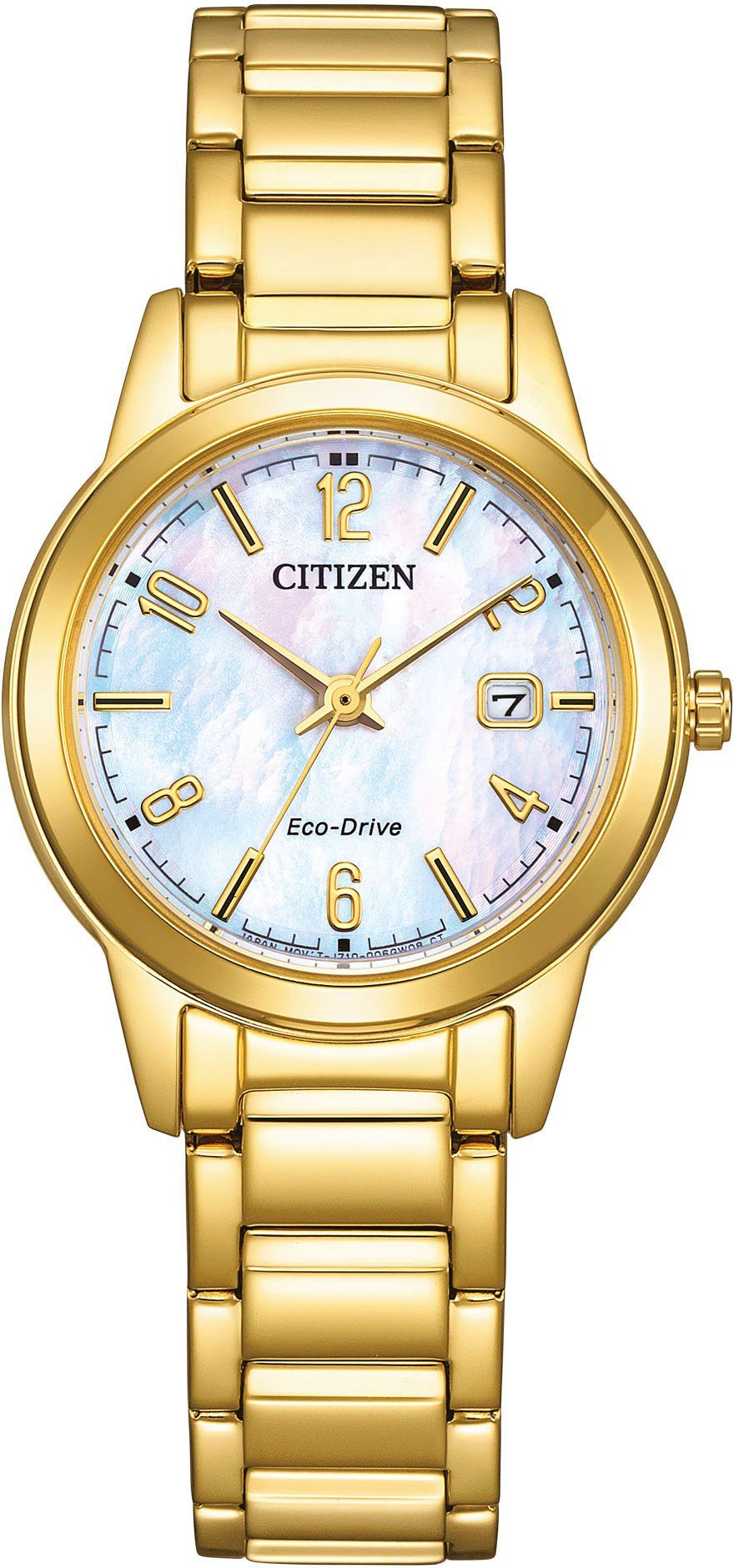 Citizen Solaruhr FE1242-78D, Armbanduhr, Damenuhr, Edelstahlarmband, Datum