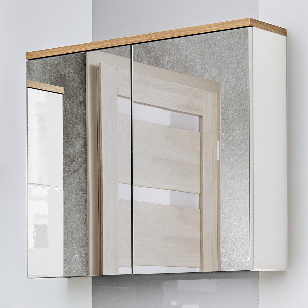 Lomadox Spiegelschrank SOLNA-56 80 cm, weiß günstig online kaufen