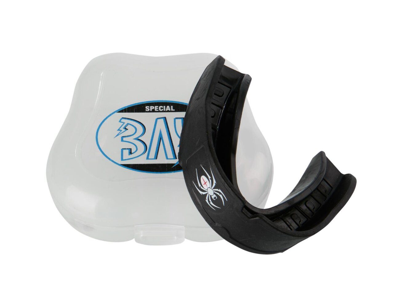 BAY-Sports Zahnschutz Zahnschützer Spinne Spider Smile Kinder Erwachsene (mit Dose, weiß, schwarz, transparent), gute Passform Zähne geschützt detaillierte Anle – Bild 2 von 5