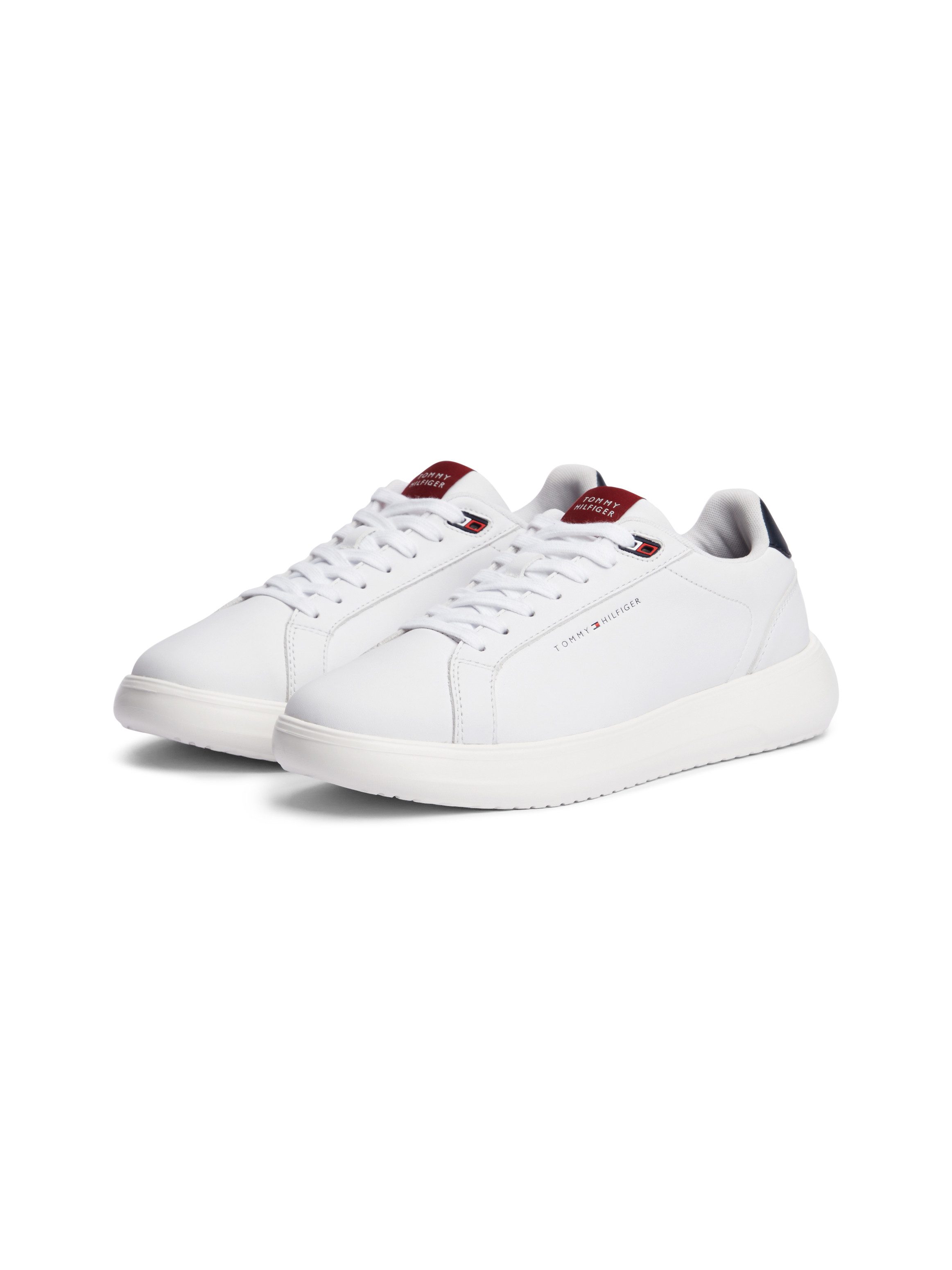 Tommy Hilfiger LIGHT CHUNKY LEATHER SNEAKER Sneaker Freizeitschuh, Halbschuh, Schnürer mit TH-Logoprägung