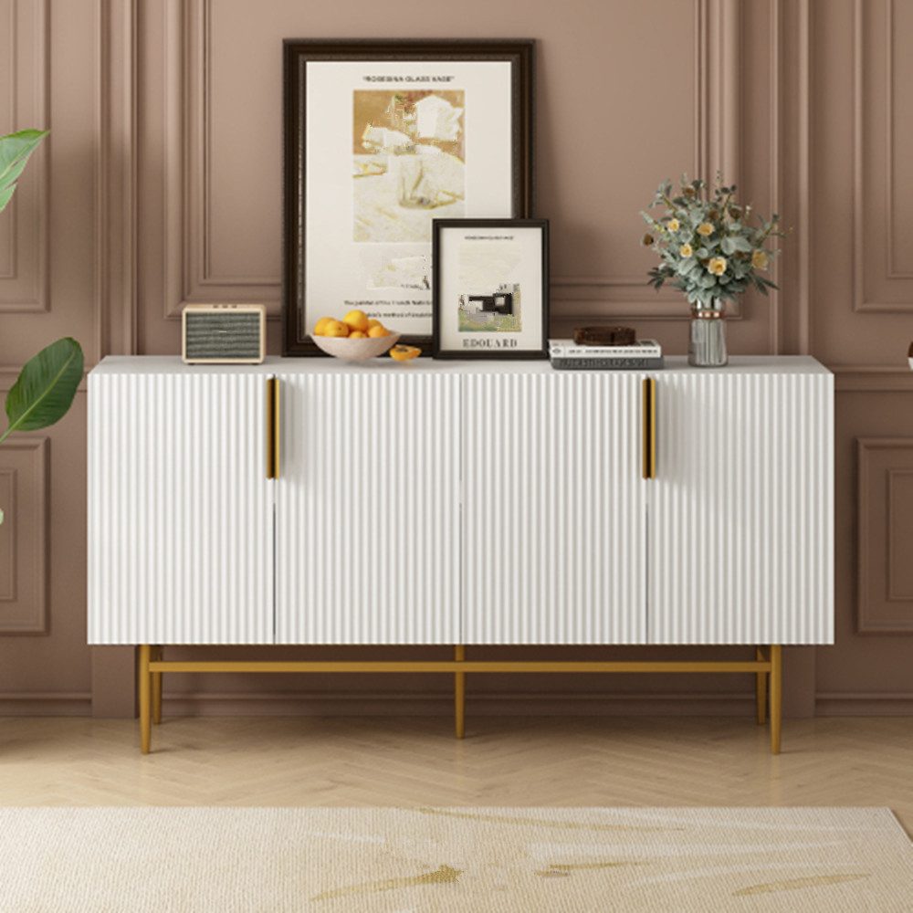 Sideboard Sideboard mit 4 Türen, Kommode Buffetschrank für Esszimmer