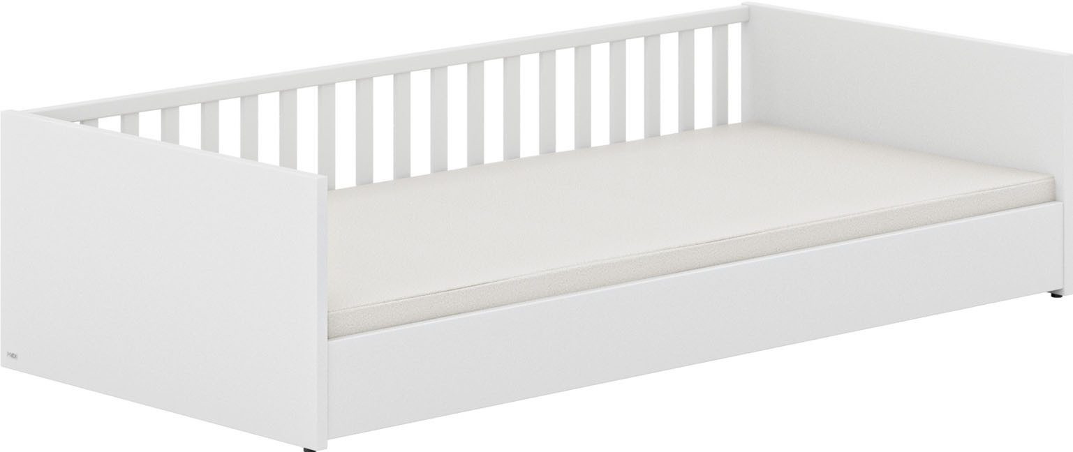 PAIDI Kinderbett LITTLE FLO, vom Baby bis zum Teeni, in mehreren Farben und Breiten (Breite/Länge: 90x200cm + 120X200cm +140x200cm), umbaubar zum Kinder- oder Jugendbett, Bodenbett auch als Sofa nutzbar