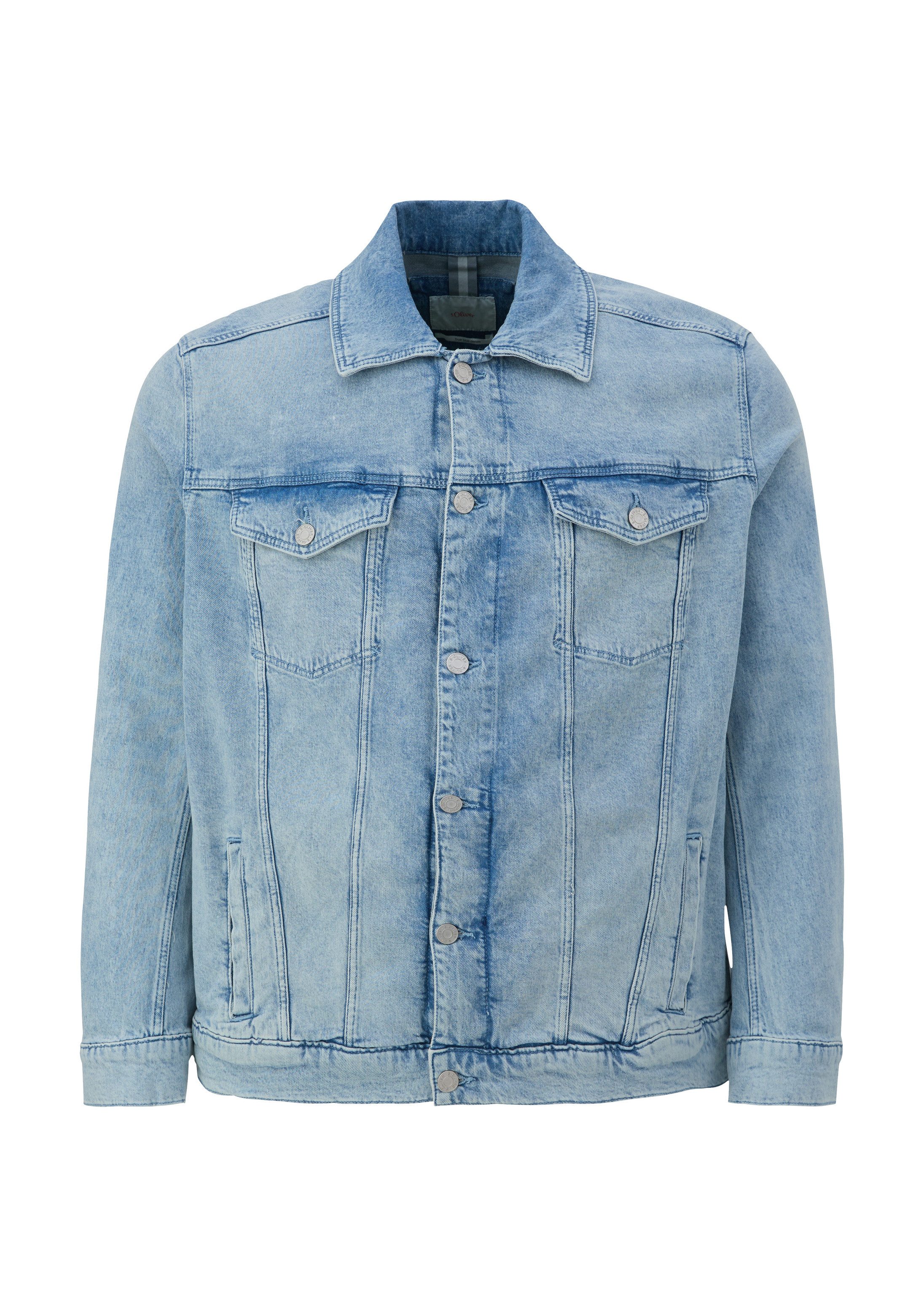 s.Oliver Funktionsjacke Indoor-Jacke Jeansjacke mit Waschung