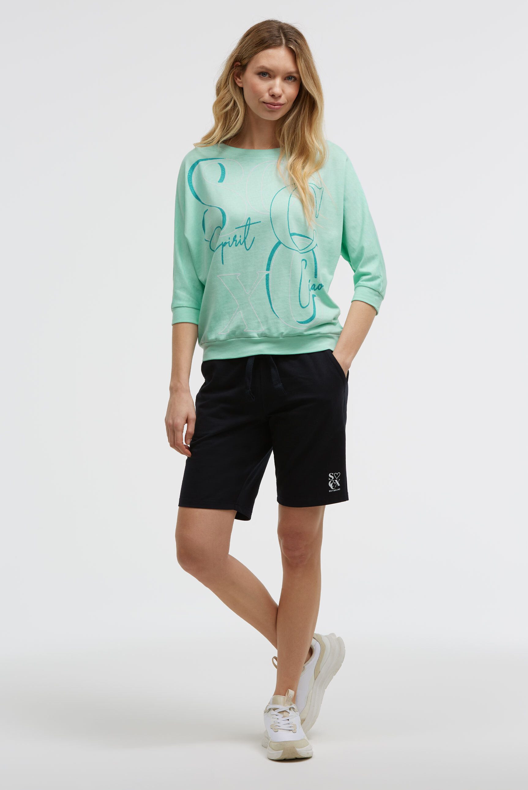 SOCCX Sweater mit Fledermausärmeln