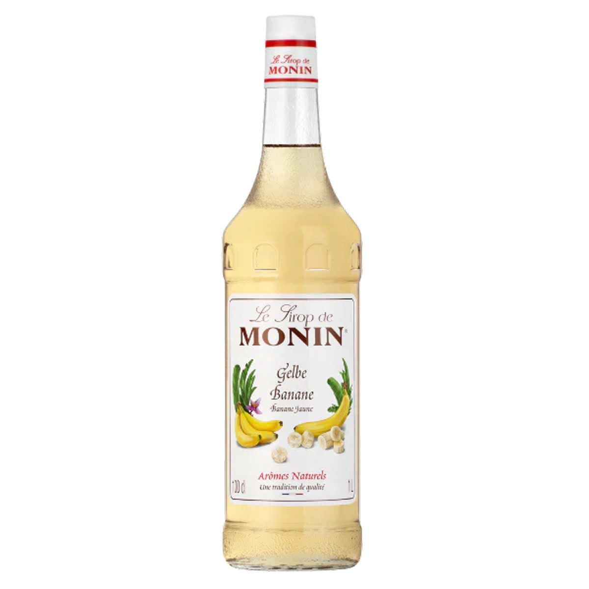 MONIN Getränke-Sirup, Monin Gelbe Banane Sirup natuerliches Aroma fruchtig fein 1000 ml