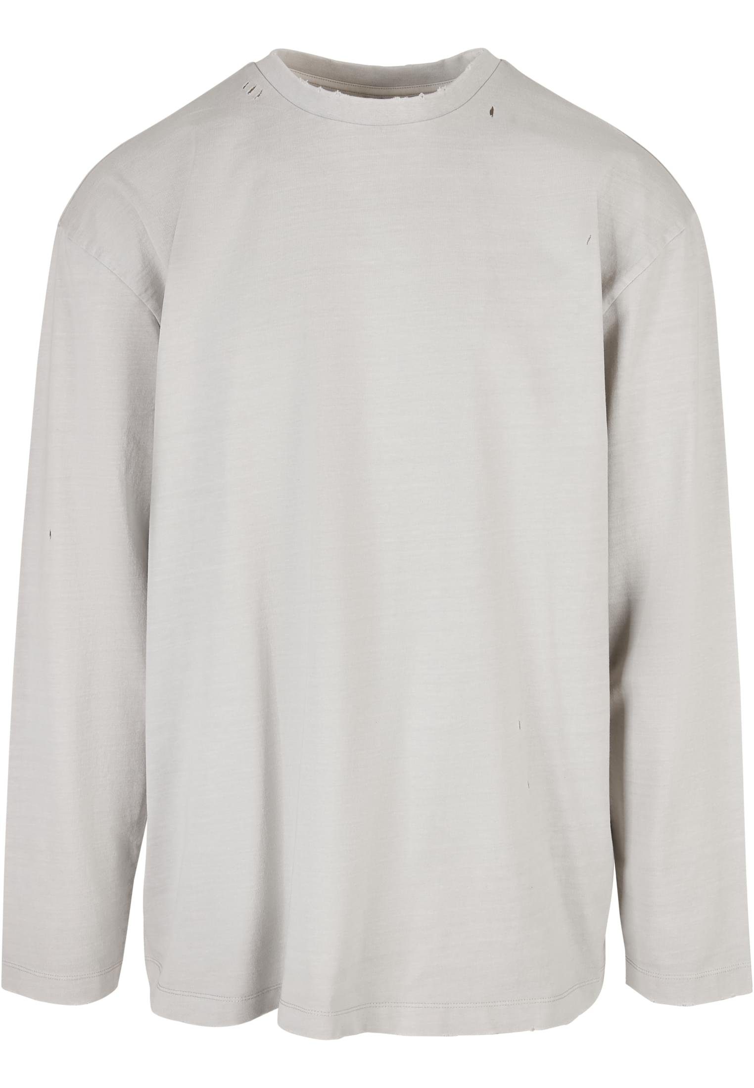 URBAN CLASSICS T-Shirt Herren Oversized Distressed Longsleeve (1-tlg) lightasphalt