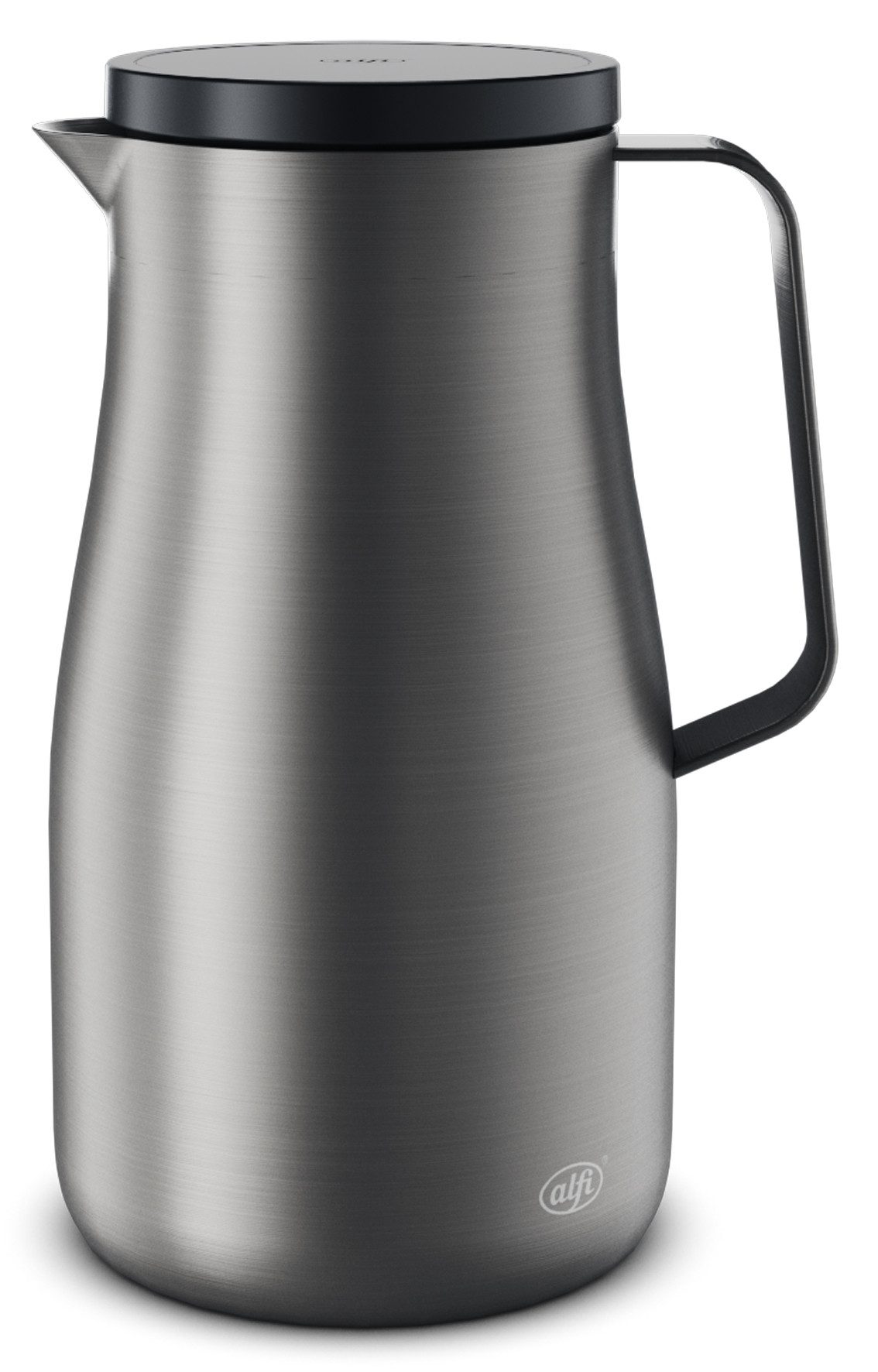 Alfi Isolierkanne STUDIO, aus doppelwandigem Edelstahl, spülmaschinenfest, 1 l, (1-St), 12h heiß & 24h kalt, ergonomischer Griff, große Öffnung