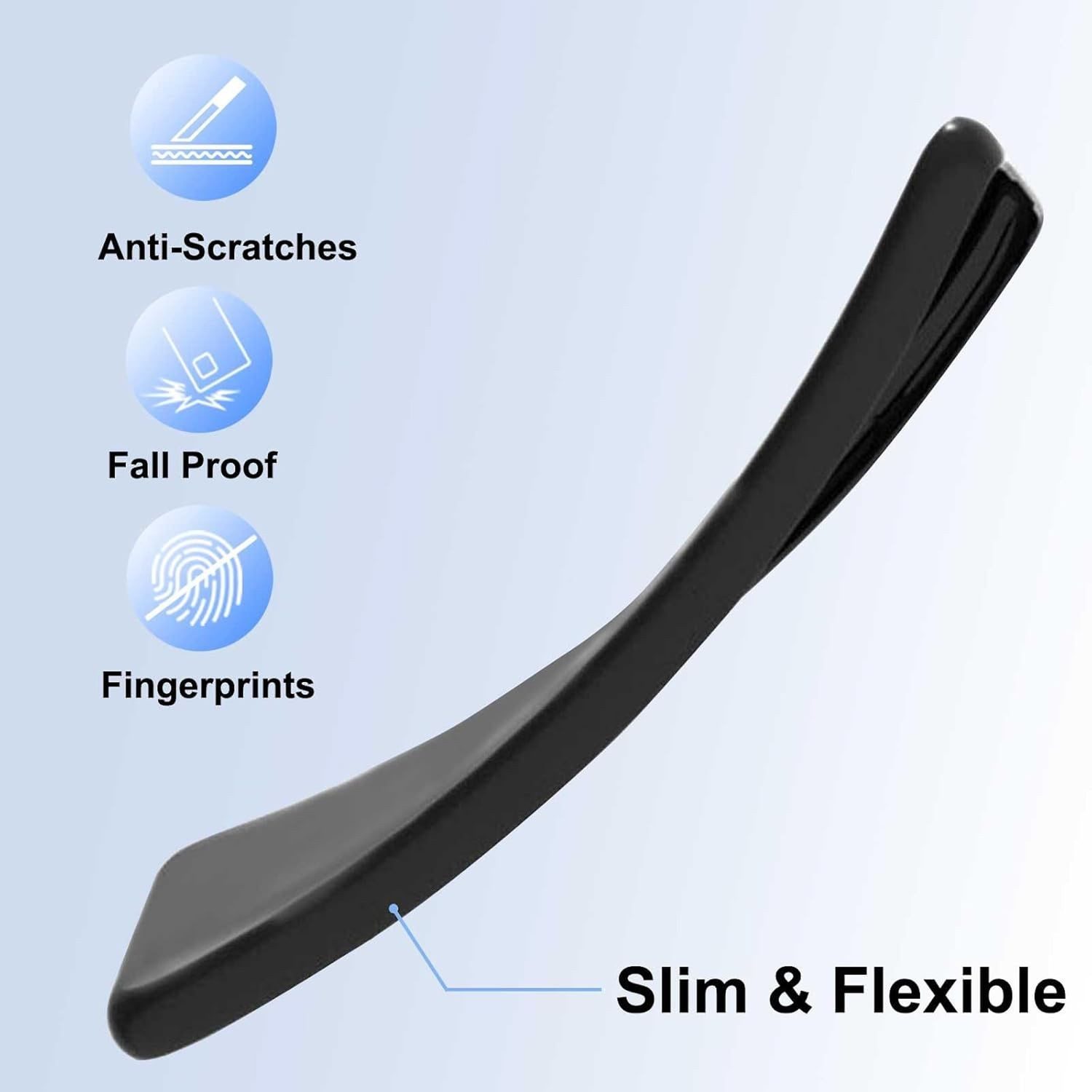 Wigento Handyhülle Für ZTE Blade V70 Max Silikon TPU Schutz Hülle Schwarz + 9H Hart Glas, Produktset TPU Hülle mit Hart Glas