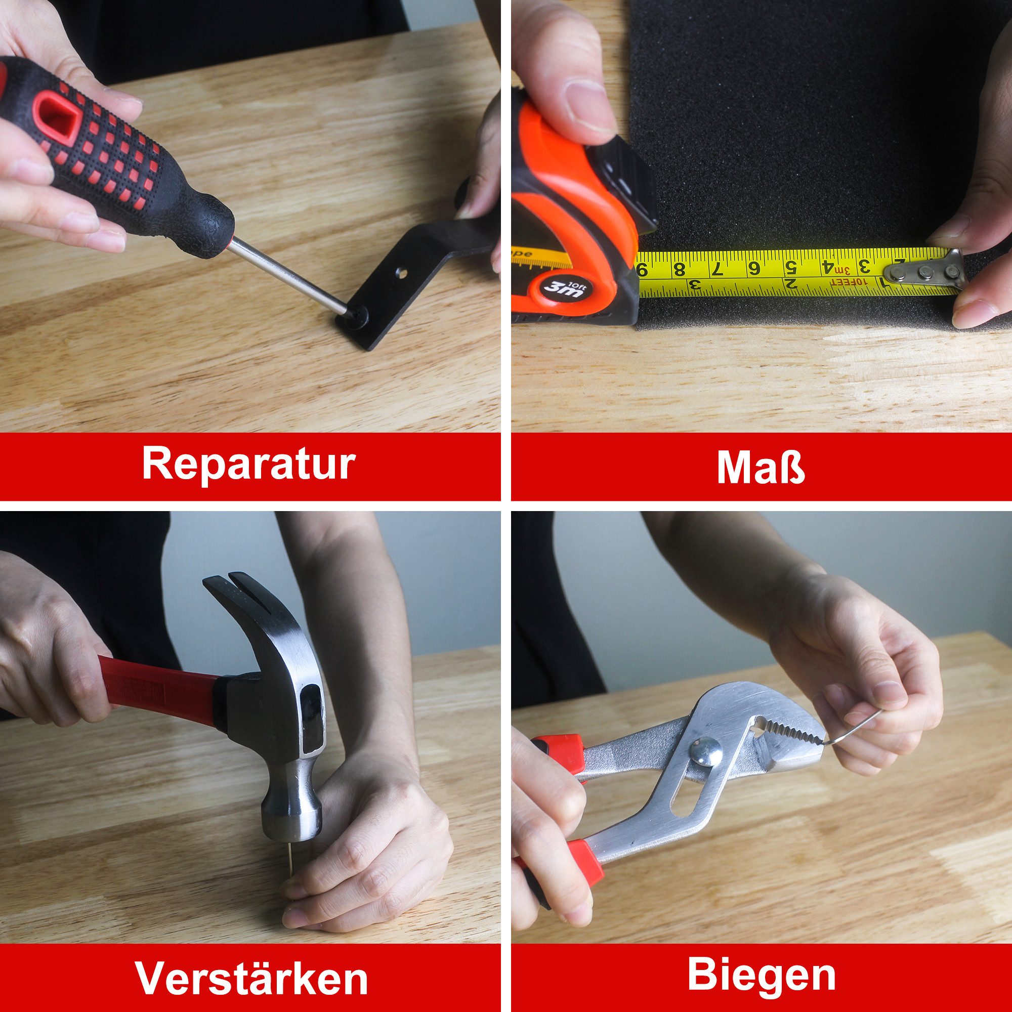 i@home Werkzeugset Werkzeugkasten 238-teilig mit Werkzeugsatz, (239-tlg), Handwerkerkoffer 238-teilig mit Werkzeugsatz,Schwarz, mit Schloss