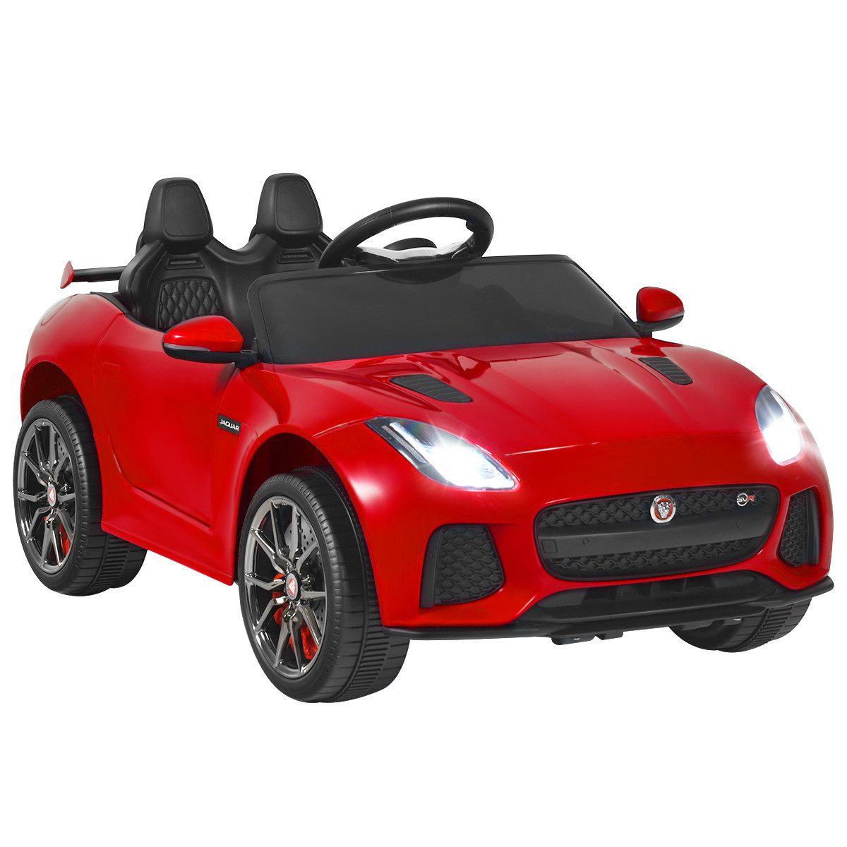 COSTWAY Elektro-Kinderauto Jaguar, mit Geschichten & Musik