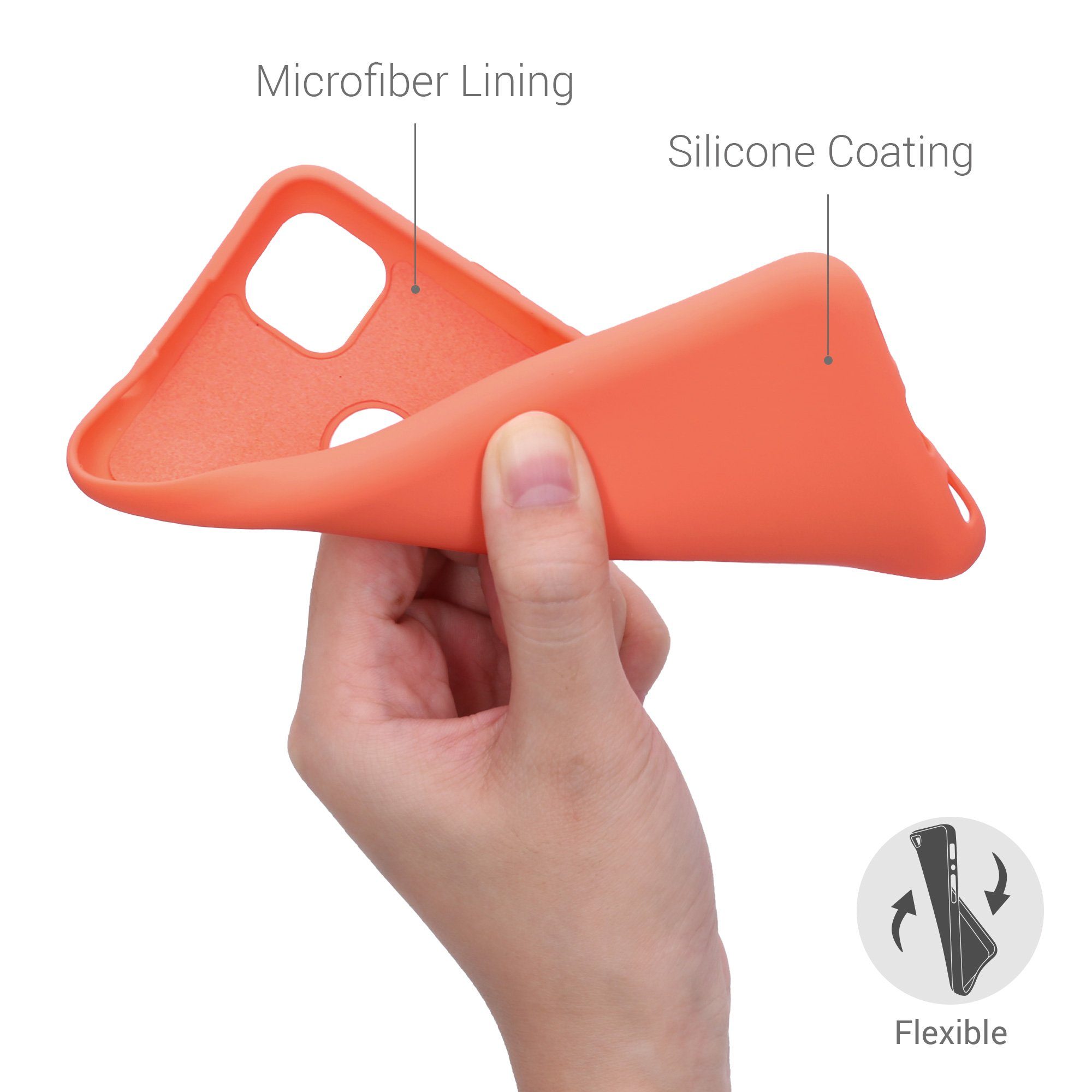 kwmobile Handyhülle Slim Case für Google Pixel 4a, Hülle Silikon Handy - Handyhülle gummiert