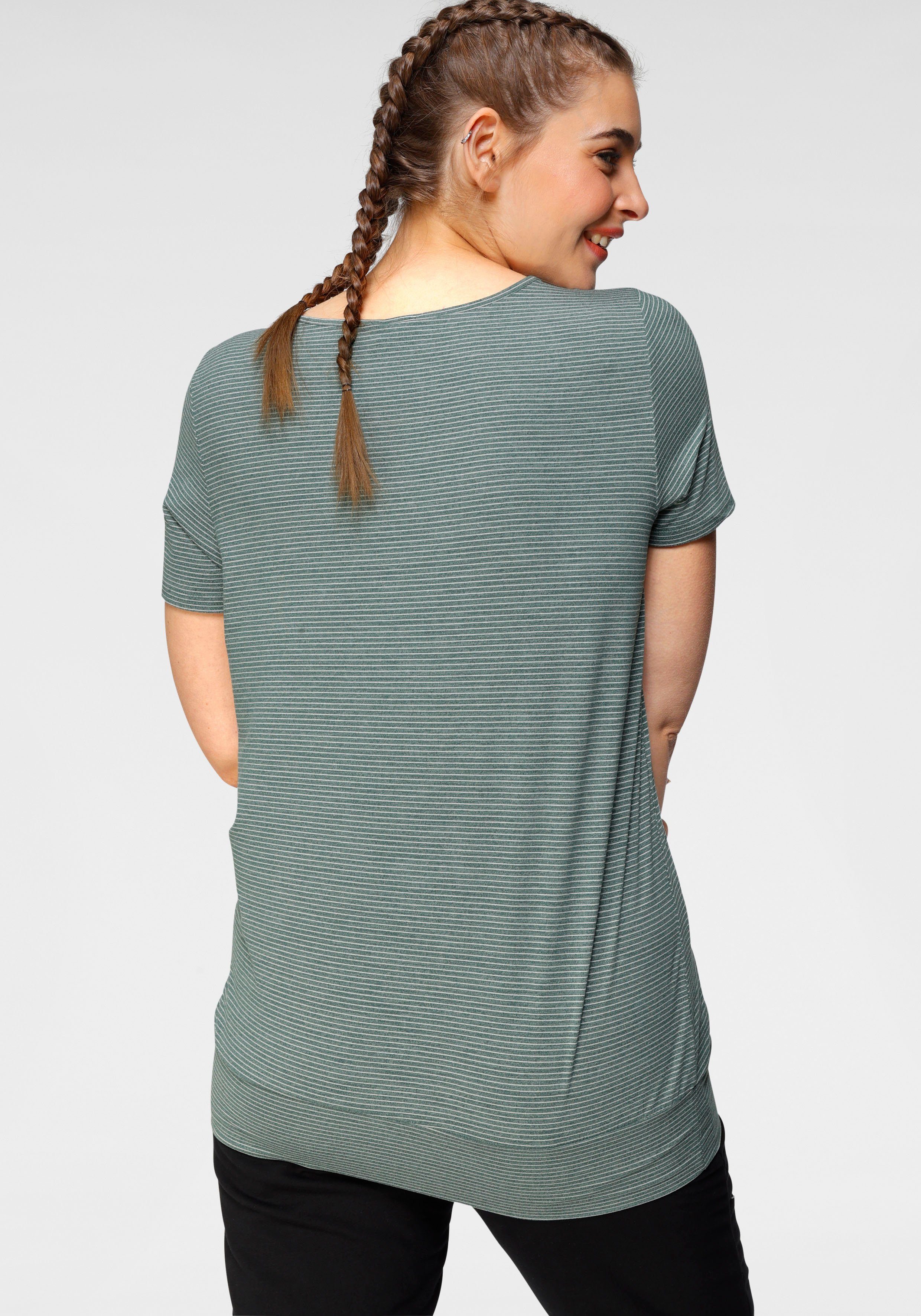H.I.S T-Shirt (Spar-Set, 2er-Pack) Kurzarm, figurumspielende Passform, aus elastischem Single-Jersey