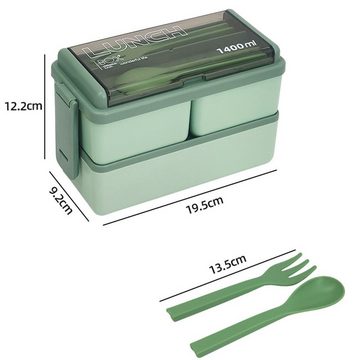 PFCTART Lunchbox Bento-Box für Kinder und Erwachsene, mikrowellengeeignet, (1-tlg)