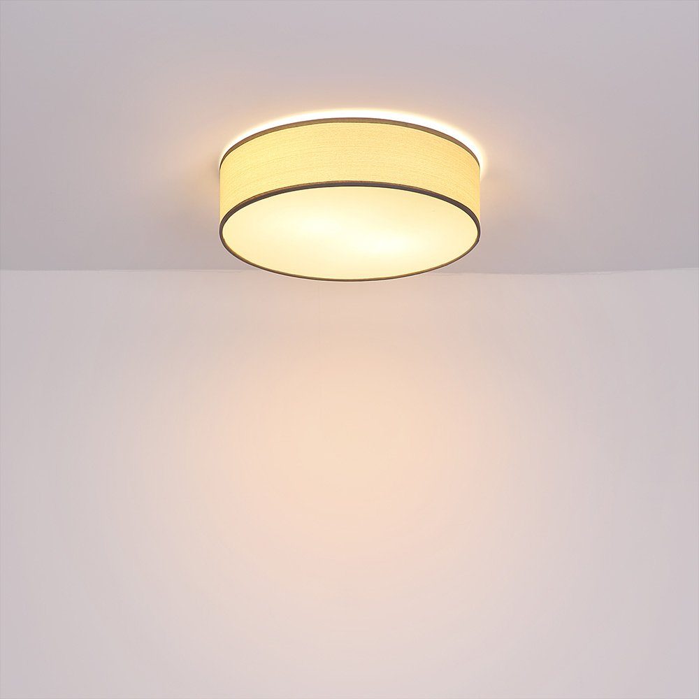 etc-shop LED Deckenleuchte, Leuchtmittel inklusive, Leuchte Farbwechsel, Warmweiß, Holz Lampe dimmbar Optik Decken grau Strahler