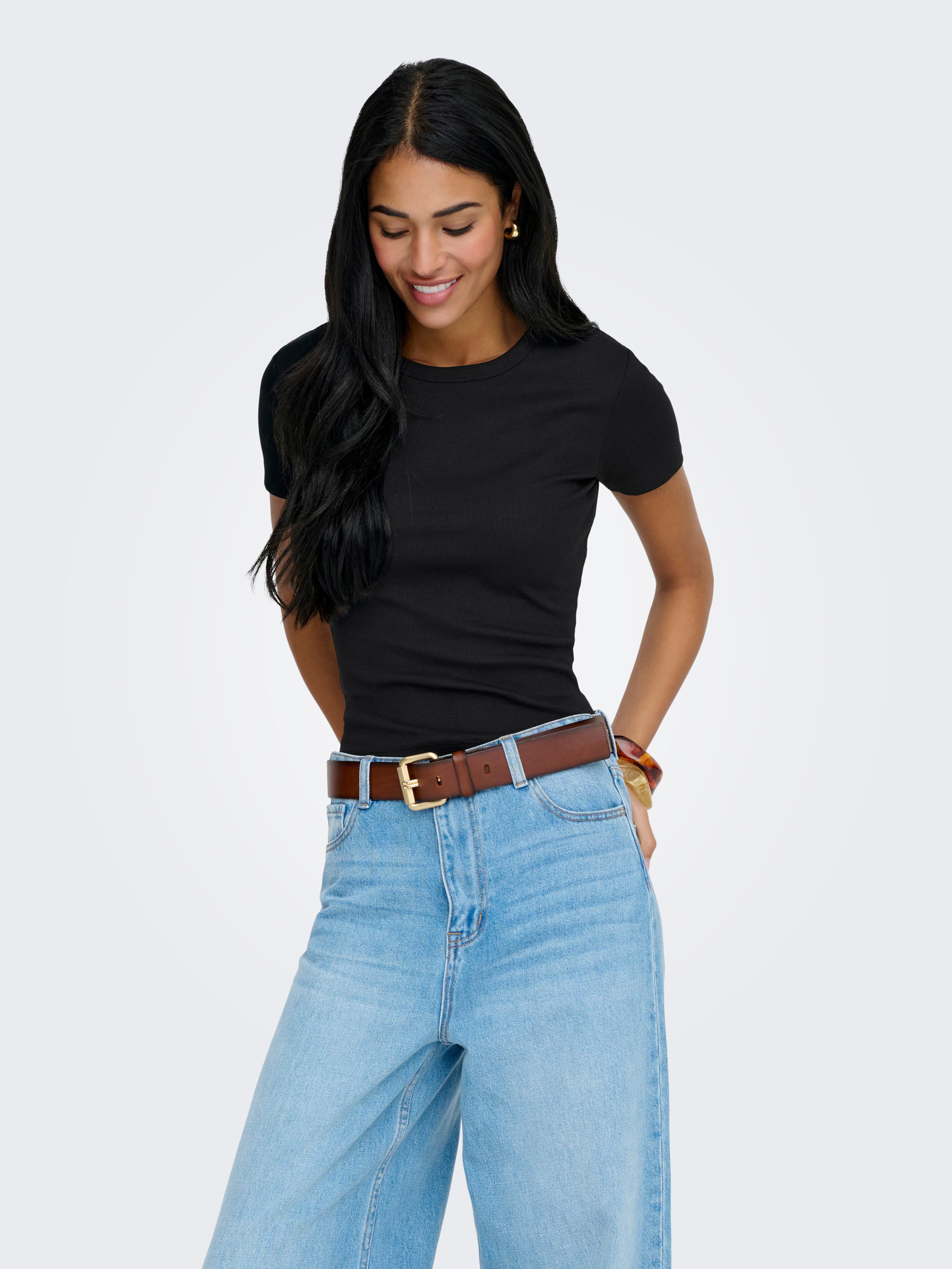 ONLY Kurzarmshirt ONLVAL LIFE S/S O-NECK günstig online kaufen