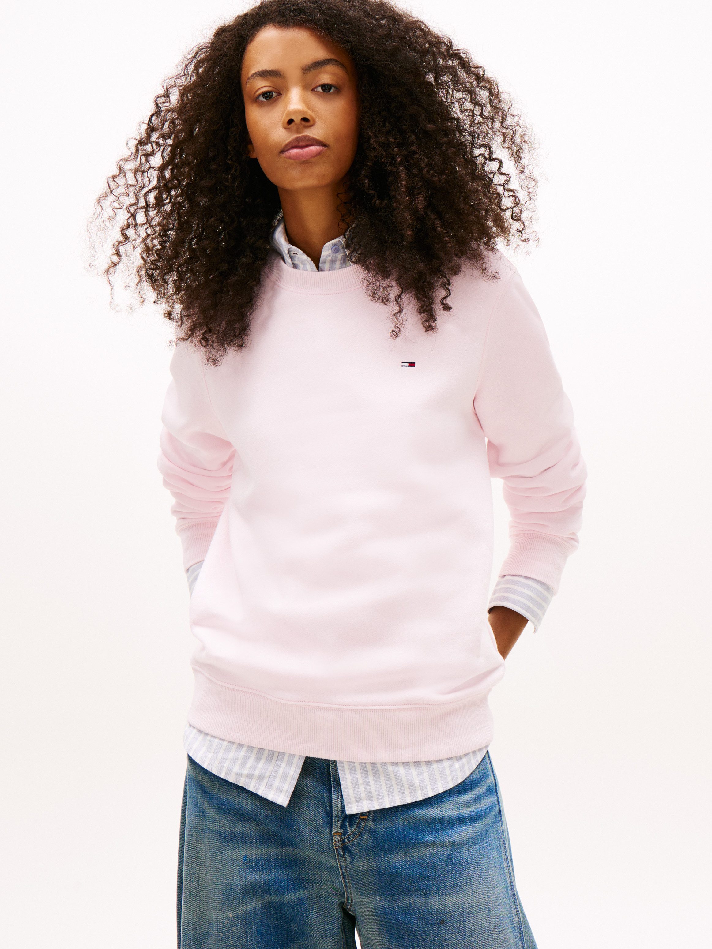 Tommy Jeans Sweatshirt TJW REG S FLAG CREW mit Logostickerei günstig online kaufen