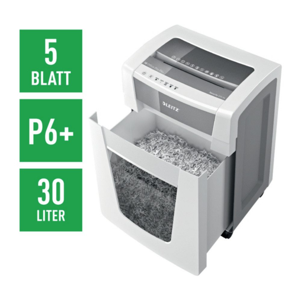 LEITZ Aktenvernichter Leitz IQ Slim Home Office P4 Aktenvernichter 10 Blatt Partikelschnitt – Bild 2 von 5