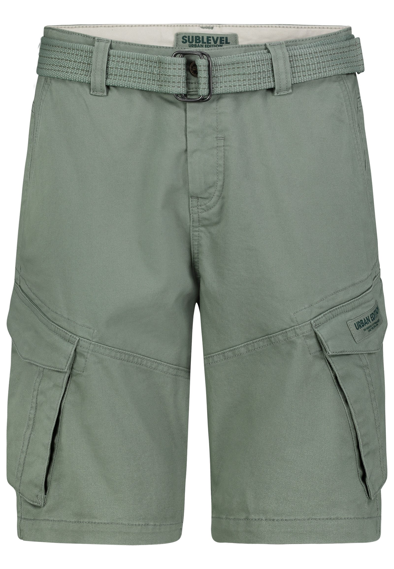 SUBLEVEL Cargoshorts Cargo mit Gürtel und Design Taschen Cargo Bermuda günstig online kaufen