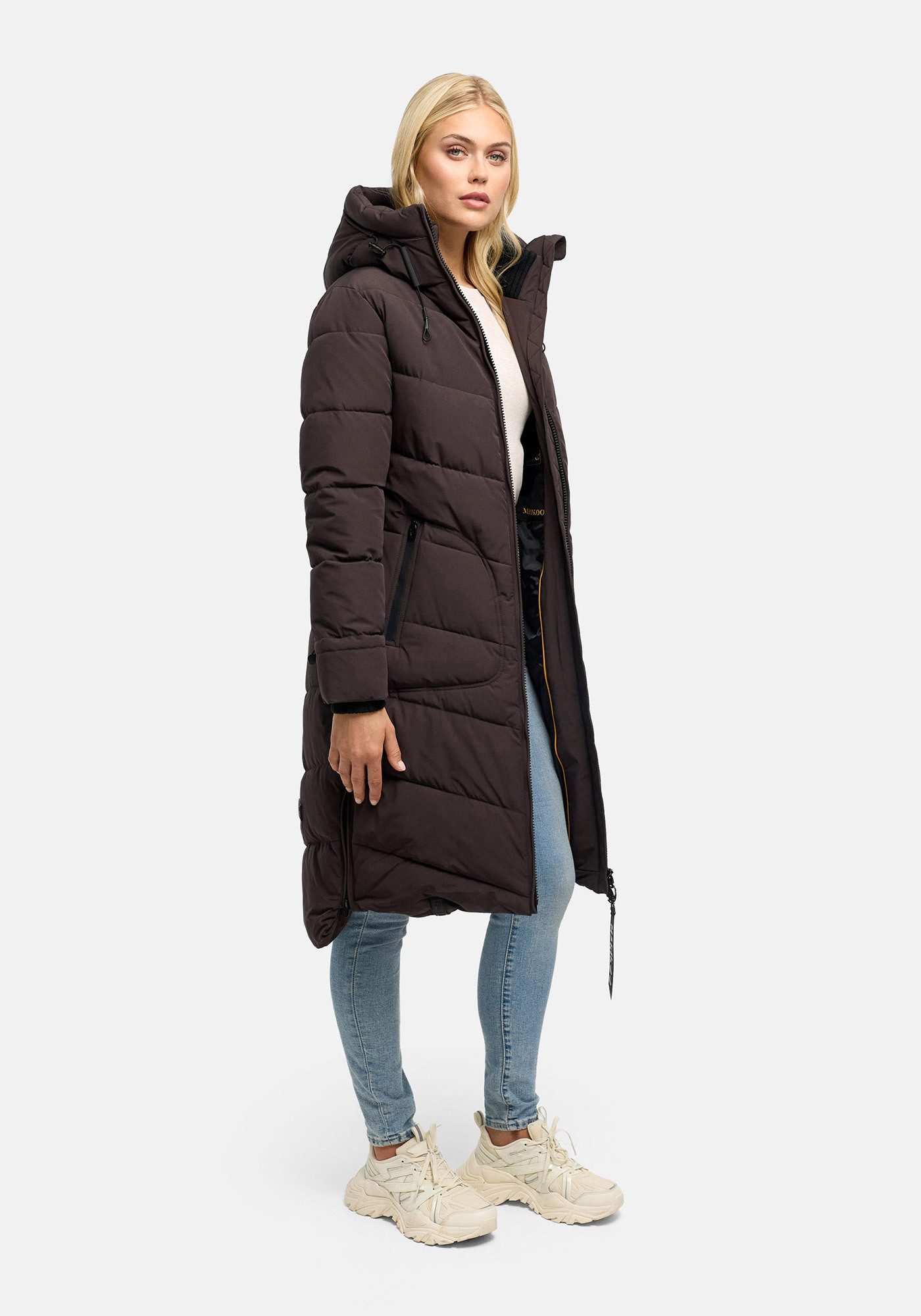 Marikoo Winterjacke Benikoo langer Winter Mantel gesteppt – Bild 3 von 5