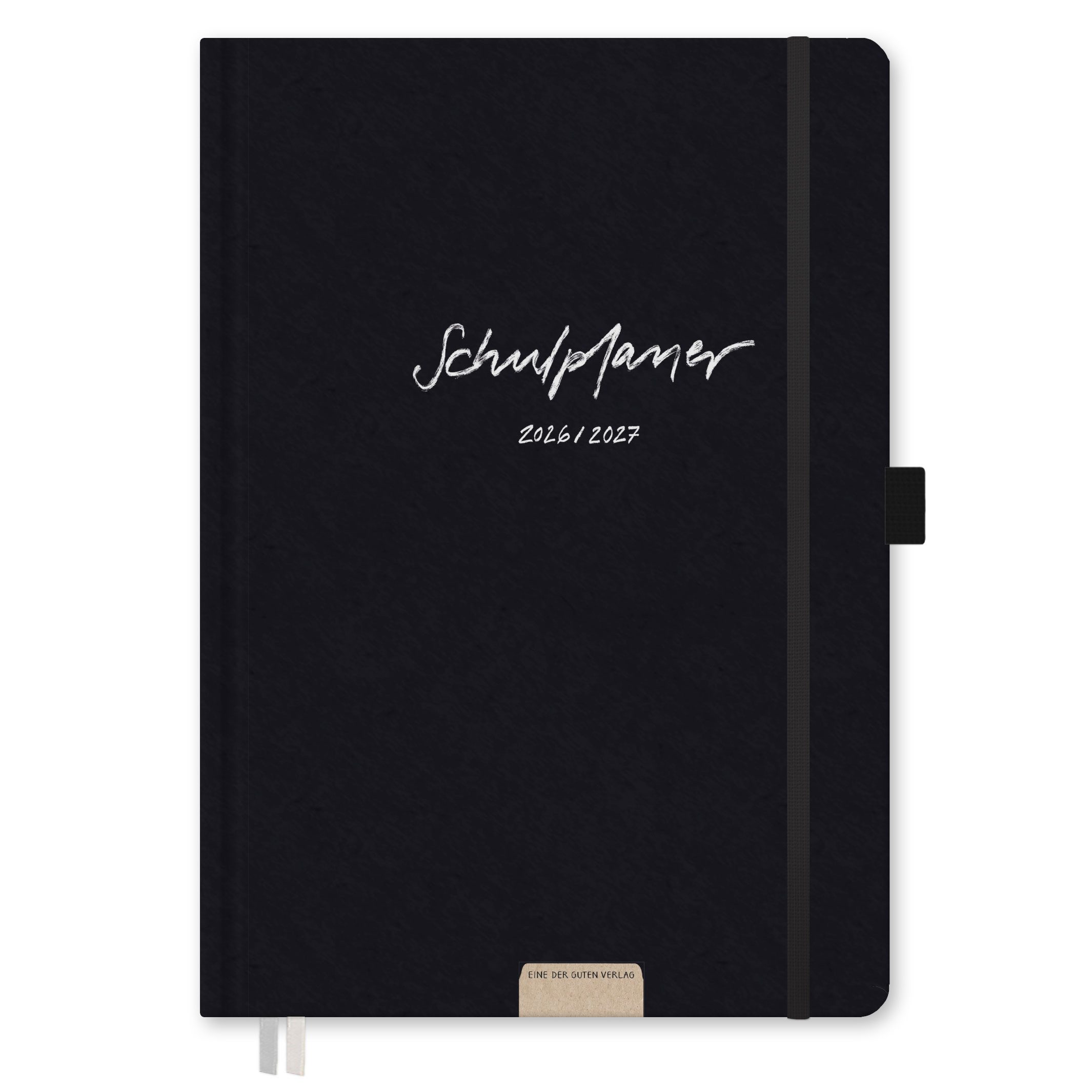 Eine der Guten Verlag Lehrerkalender Lehrerplaner 2026 2027 - 17x24, schwarz, 1 Doppelseite / Woche, Schuljahr 26/27, 304 S. Hardcover, klimaneutral