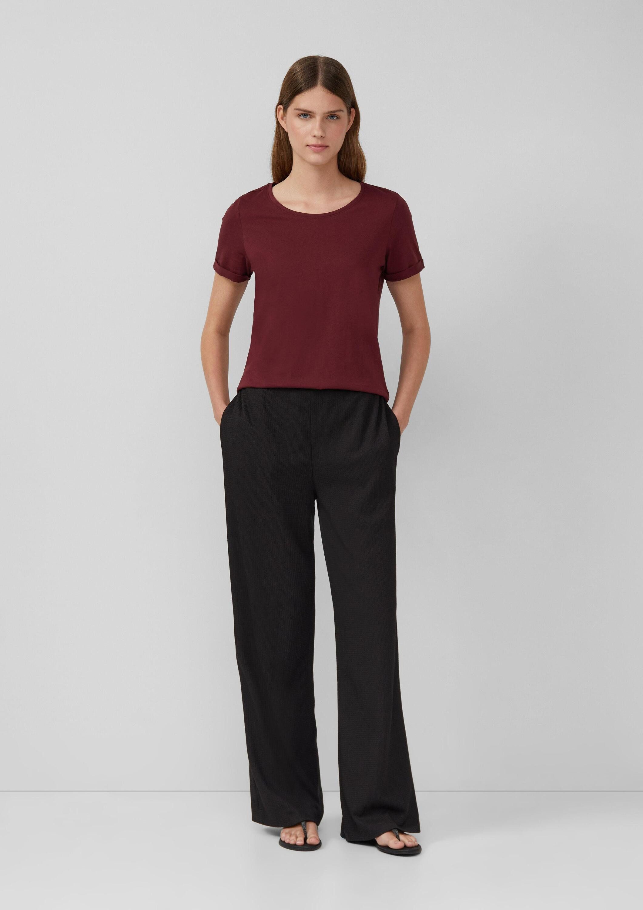 s.Oliver Chinos Hose Strukturierte Jerseyhose mit Elastikbund günstig online kaufen