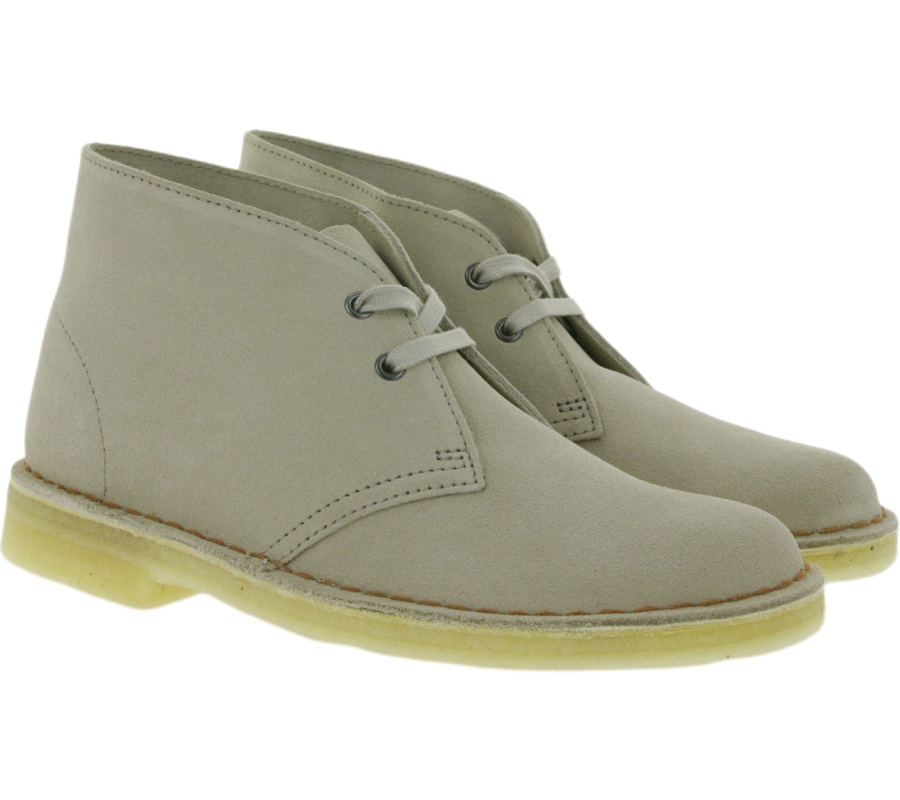Clarks »Clarks Originals Damen Boots schicke Veloursleder-Stiefeletten  Desert Boot Stiefel Beige« Stiefel online kaufen | OTTO