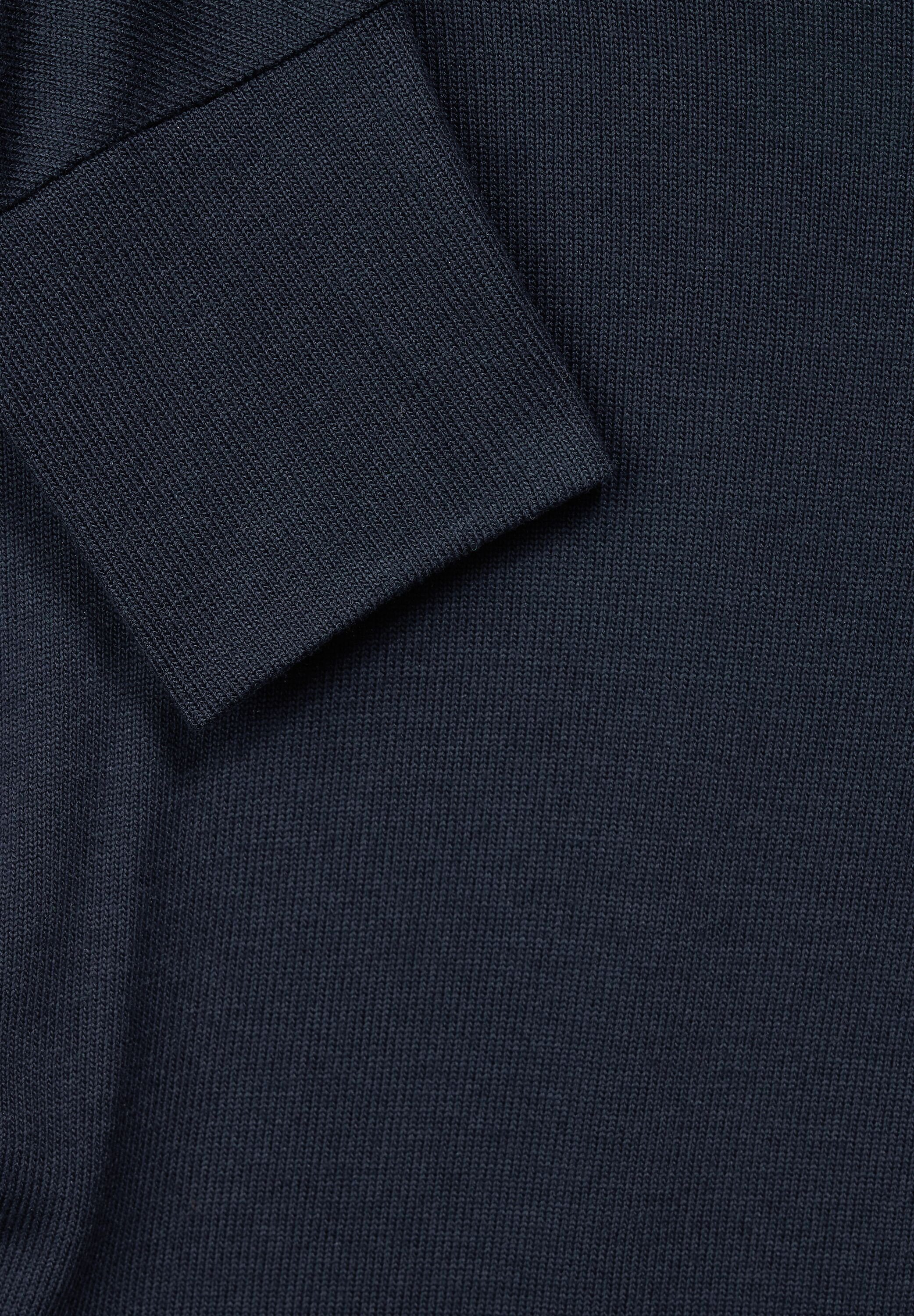 ONE deep STREET Langarmshirt softem aus Materialmix blue