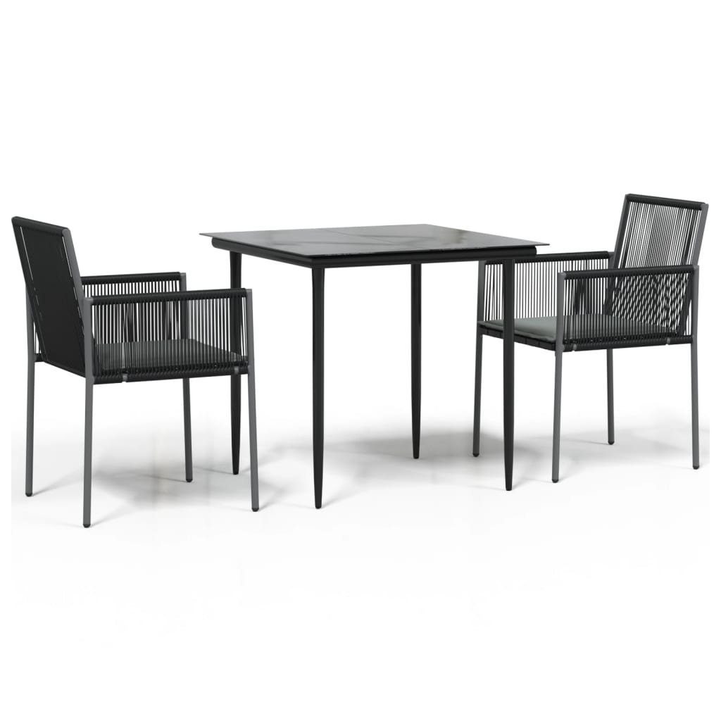 vidaXL Garten-Essgruppe 3-tlg. Garten-Essgruppe mit Kissen günstig online kaufen