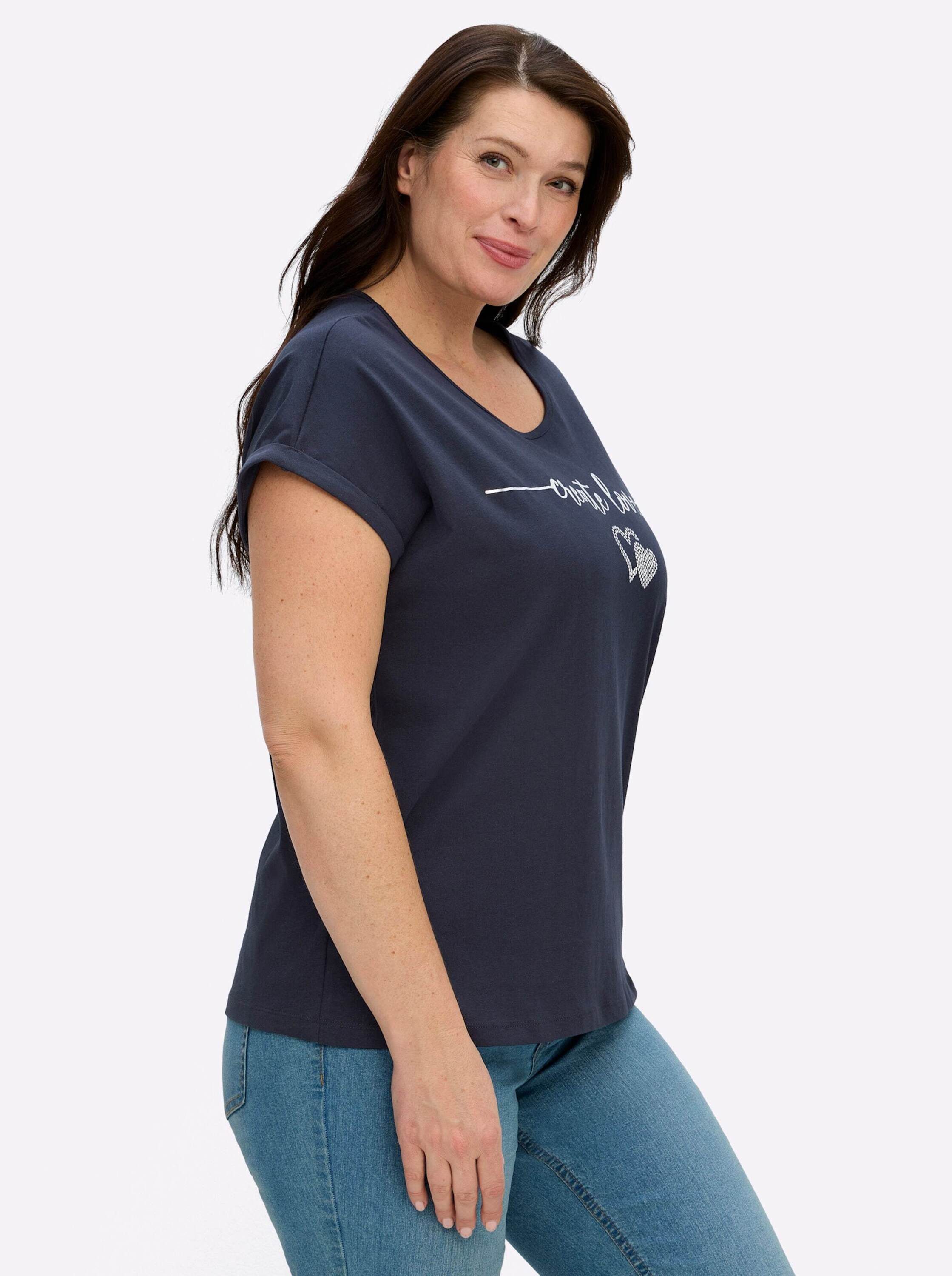 Sieh an! T-Shirt Rundhals-Shirt Extra kurz