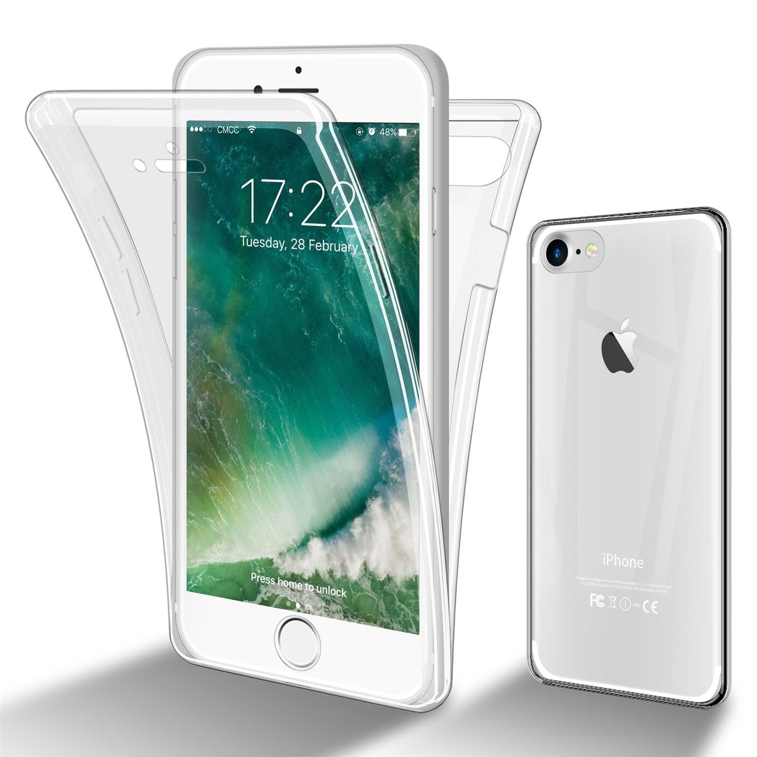 Cadorabo Handyhülle für Apple iPhone 7 / 7S / 8 / SE 2020 Hülle Apple iPhone 7 / 7S / 8 / SE 2020, Flexible Case Handy Schutzhülle - Hülle - Back Cover 360° Grad