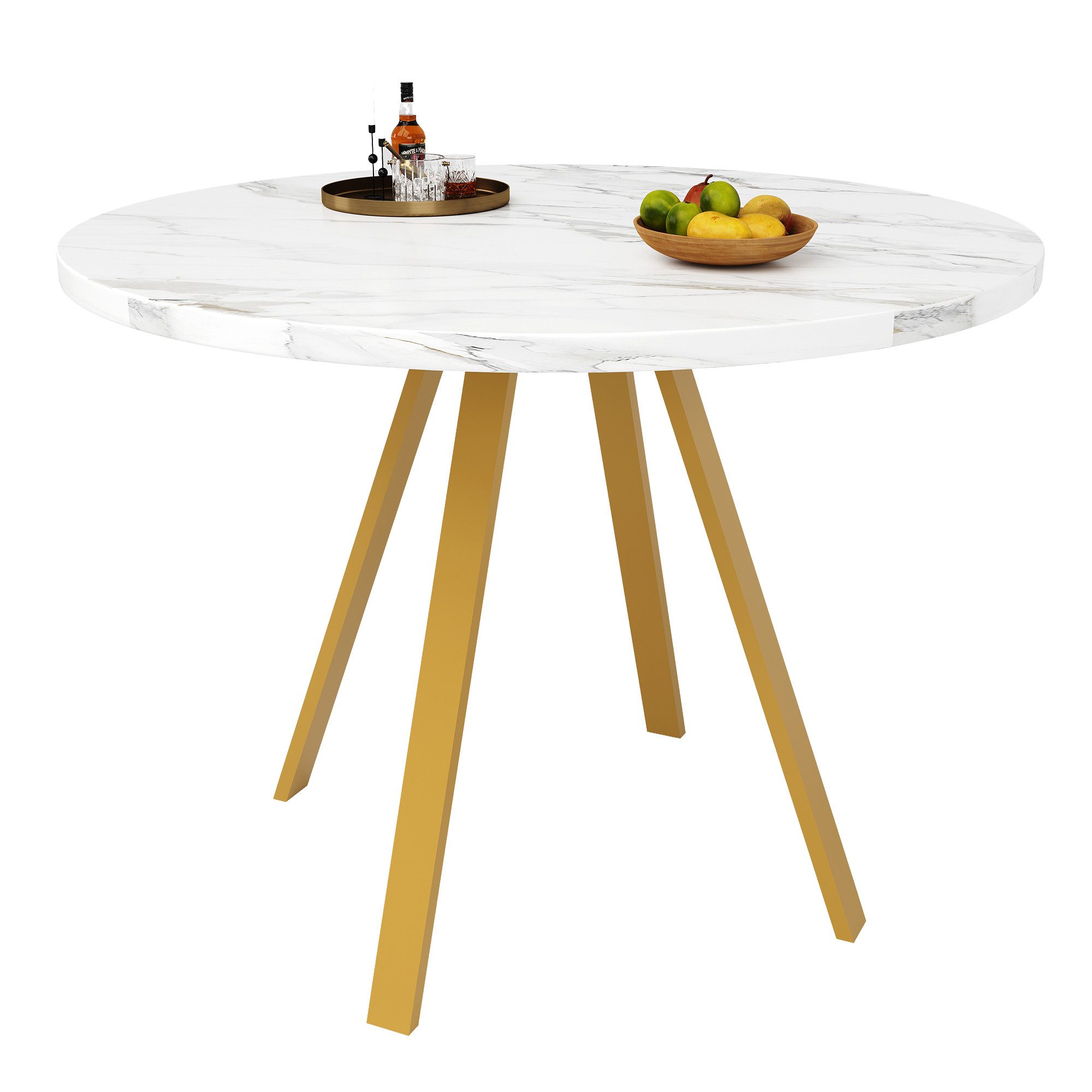 OKWISH Esstisch Küchentisch (Runder Esstisch (80x80x75 günstig online kaufen