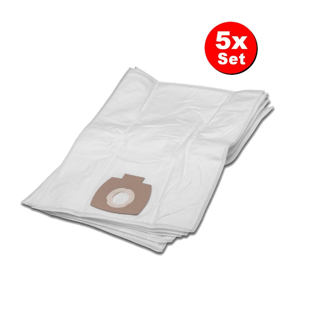 Trade-Shop Staubsaugerbeutel 5x passend für Makita VC2000L VC2010L VC2511 VC2512L VC2012L, 5 St., Material: Vliesstoff / Volumen: ca. 30 Liter / mit Pappanschluss