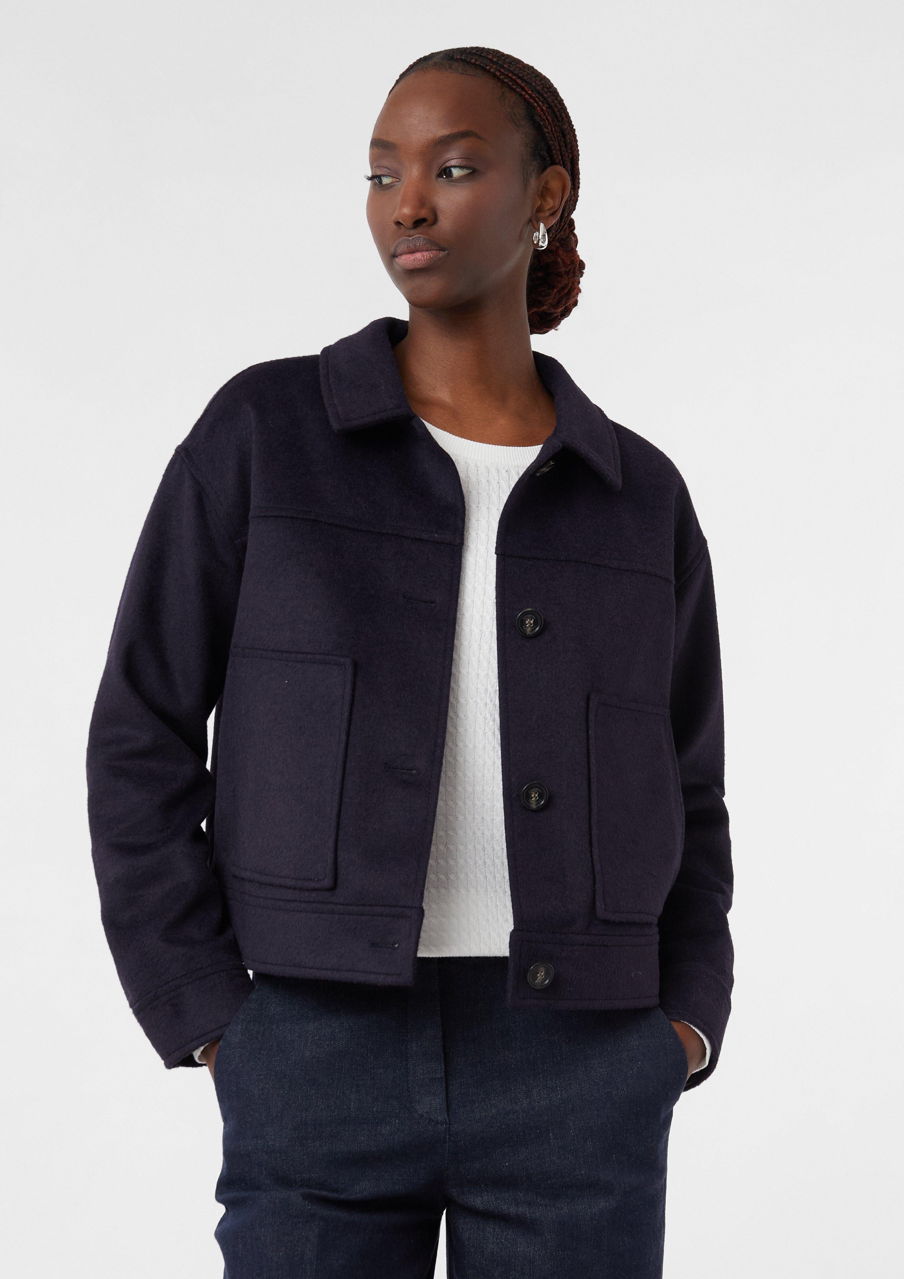 comma Kurzjacke Weiche Bomberjacke aus Wollmix günstig online kaufen