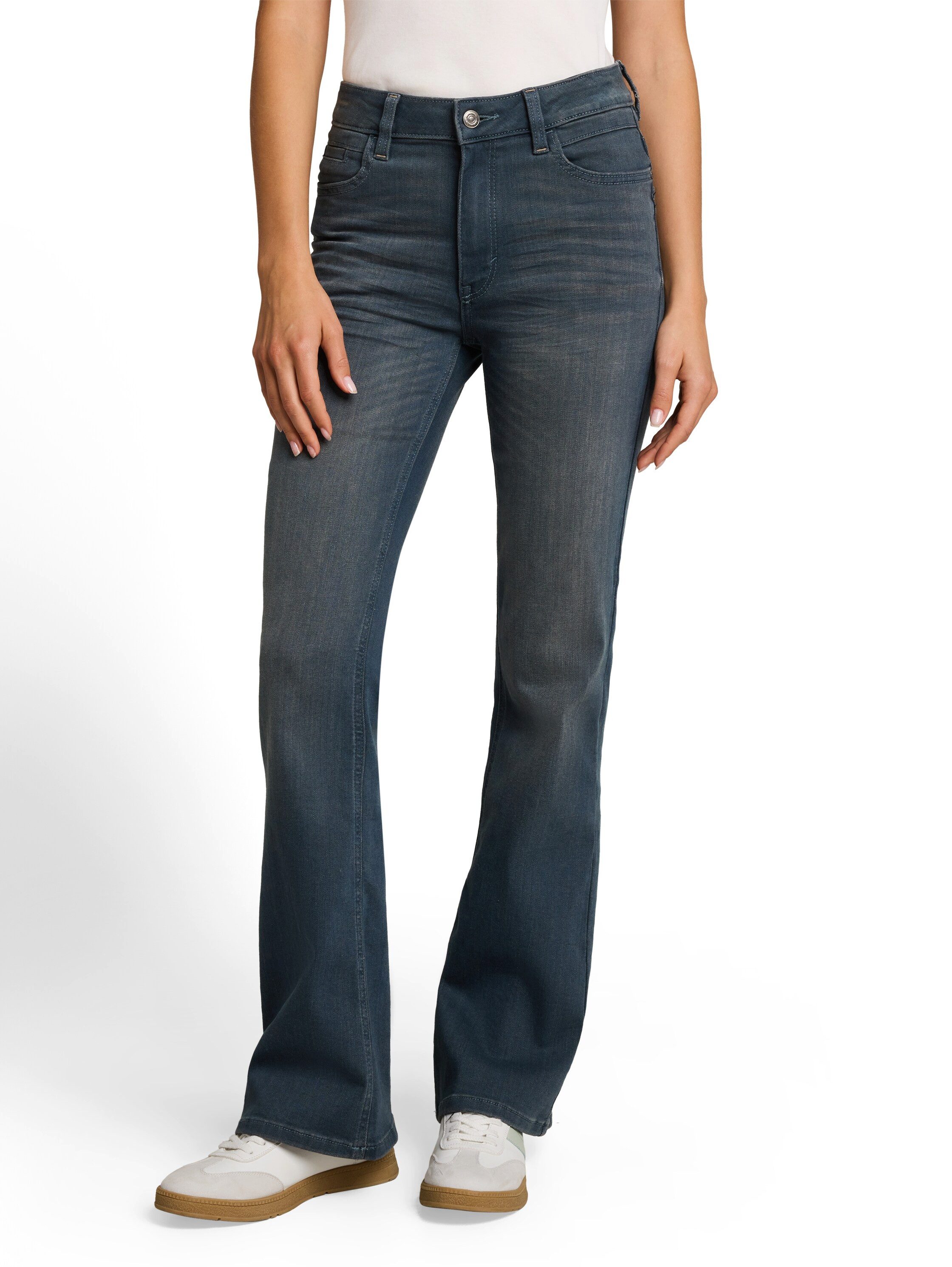 TOM TAILOR Schlagjeans TTSTELLA Bootcut mit Schlag und Stretch