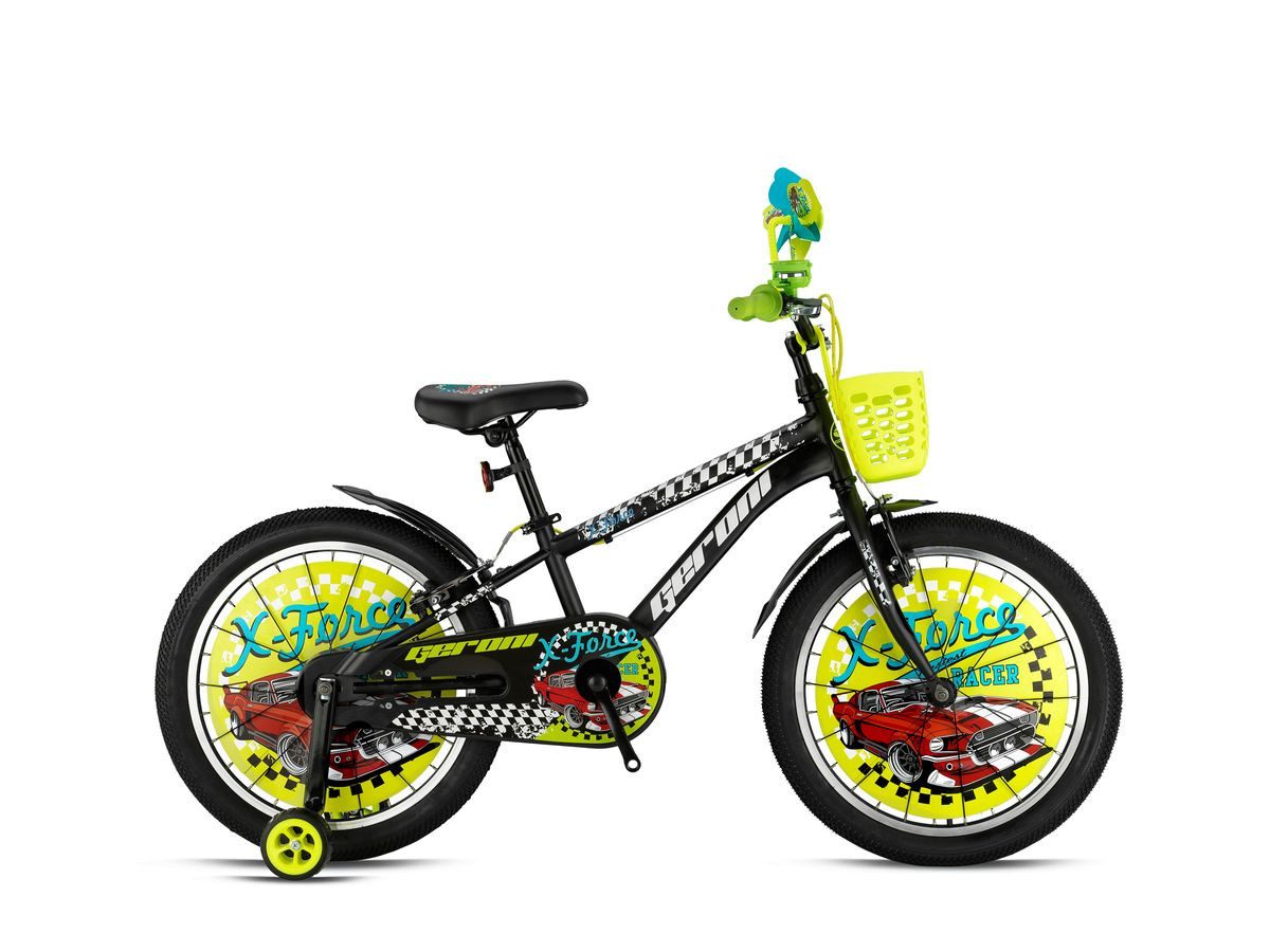 T&Y Trade Kinderfahrrad 20 Zoll Kinder Jungen Fahrrad Kinderfahrrad Rad Bike GRN26-008 Schwarz, 1 Gang, Kettenschutz, Schutzbleche, Korb, Klingel
