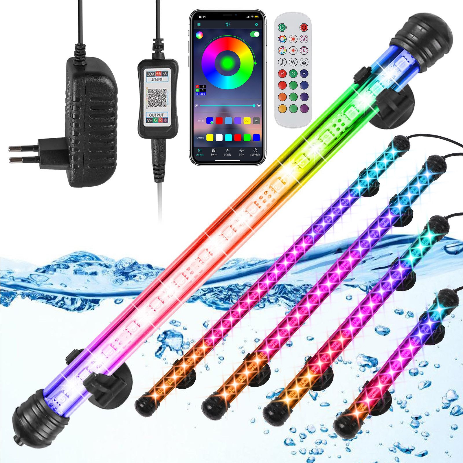 Jibenhome Aquarium-Beleuchtungssteuerung LED Aquarium Beleuchtung RGB,Fernb günstig online kaufen