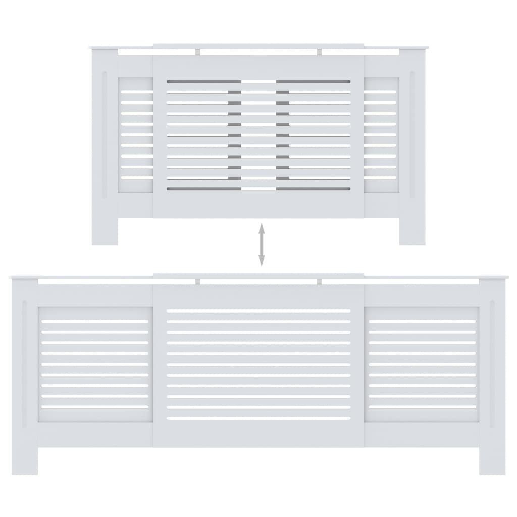 MDF Heizungsverkleidung vidaXL Heizungsverkleidung Weiß 2 Heizkörperverkleidung Heizungsabdeckung