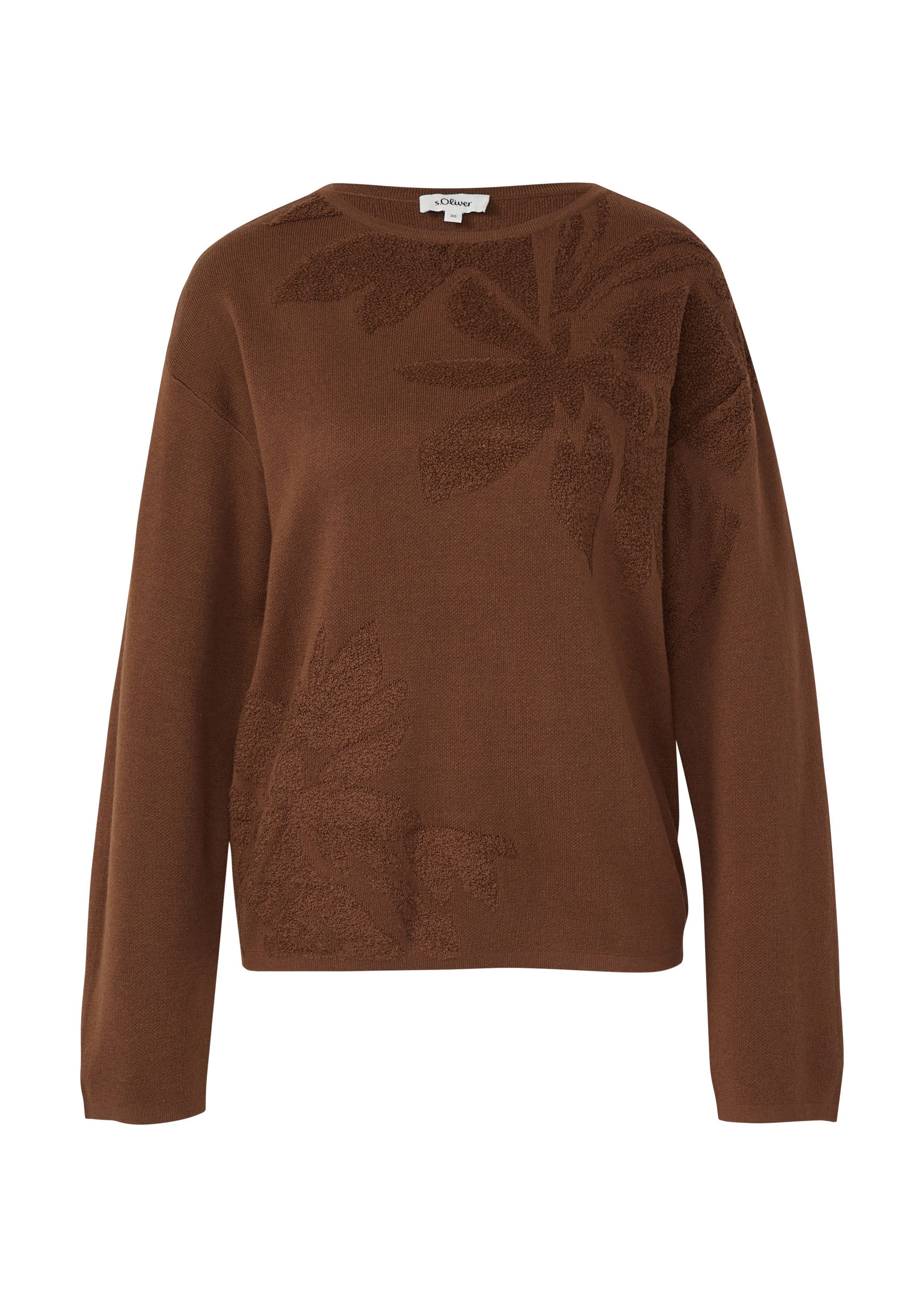s.Oliver Longpullover Strickpullover Pullover mit dekorativem Strickmuster günstig online kaufen