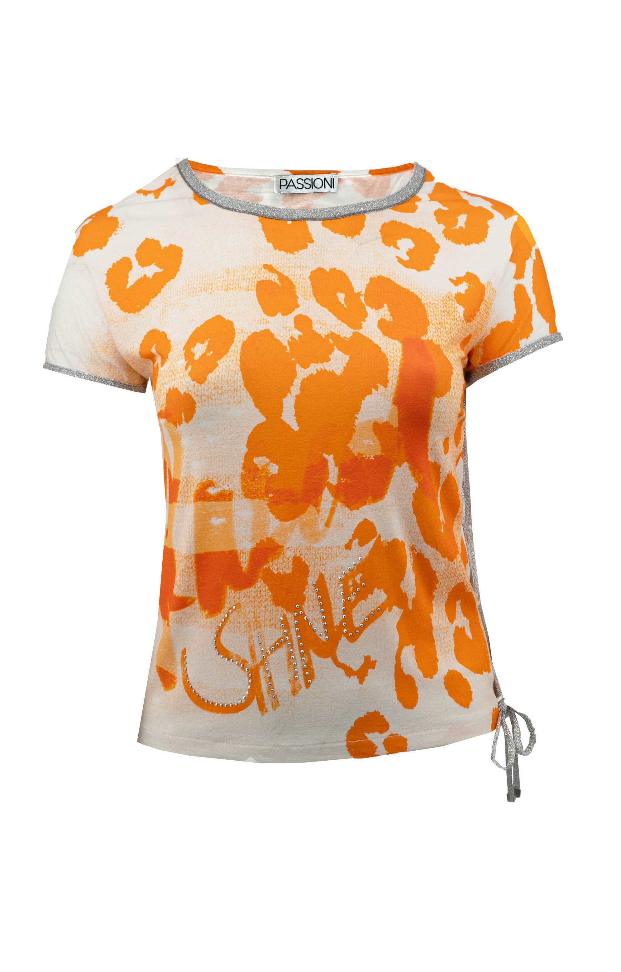 Passioni T-Shirt mit Leoprint und Glitzer Details – Bild 5 von 5