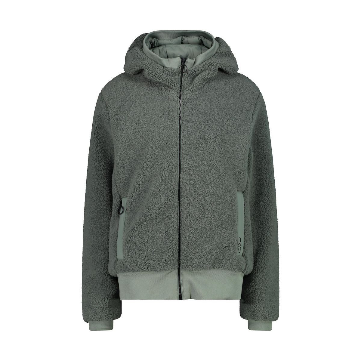 CMP Outdoorjacke Woman Jacket FIX Hood Extrem weiche und warme Teddy Fur Jacke mit elastischen Bündchen und