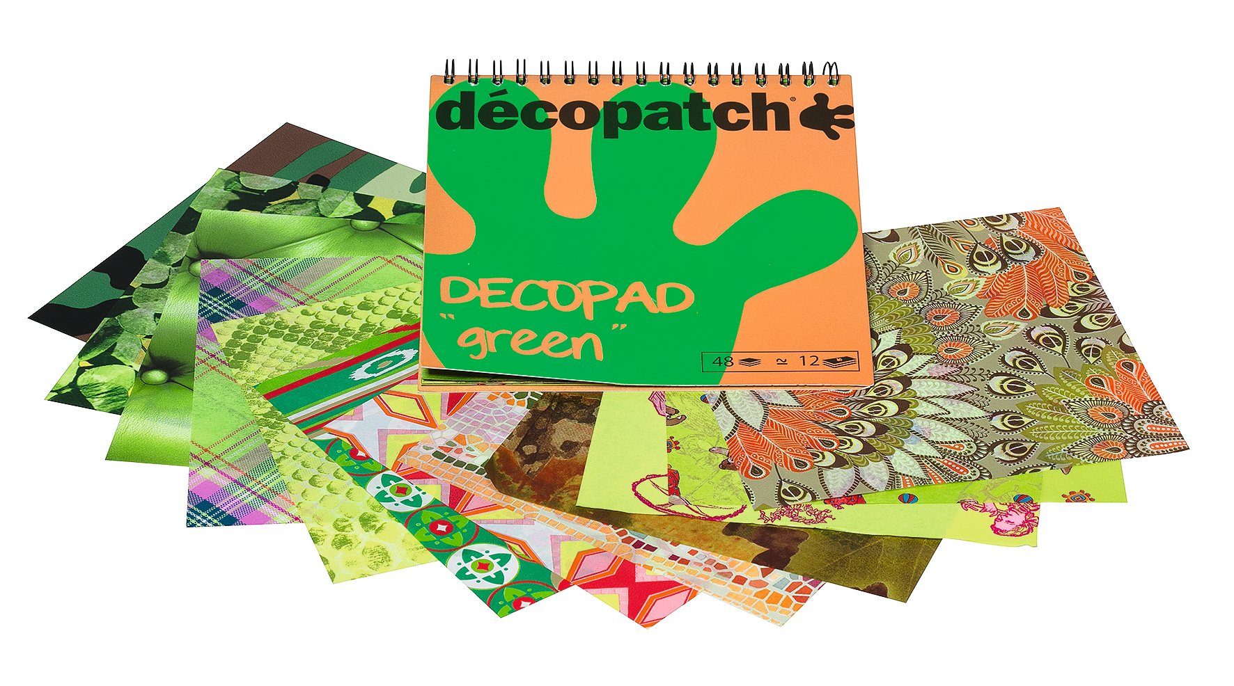 décopatch Motivpapier, Green, 48 Blatt