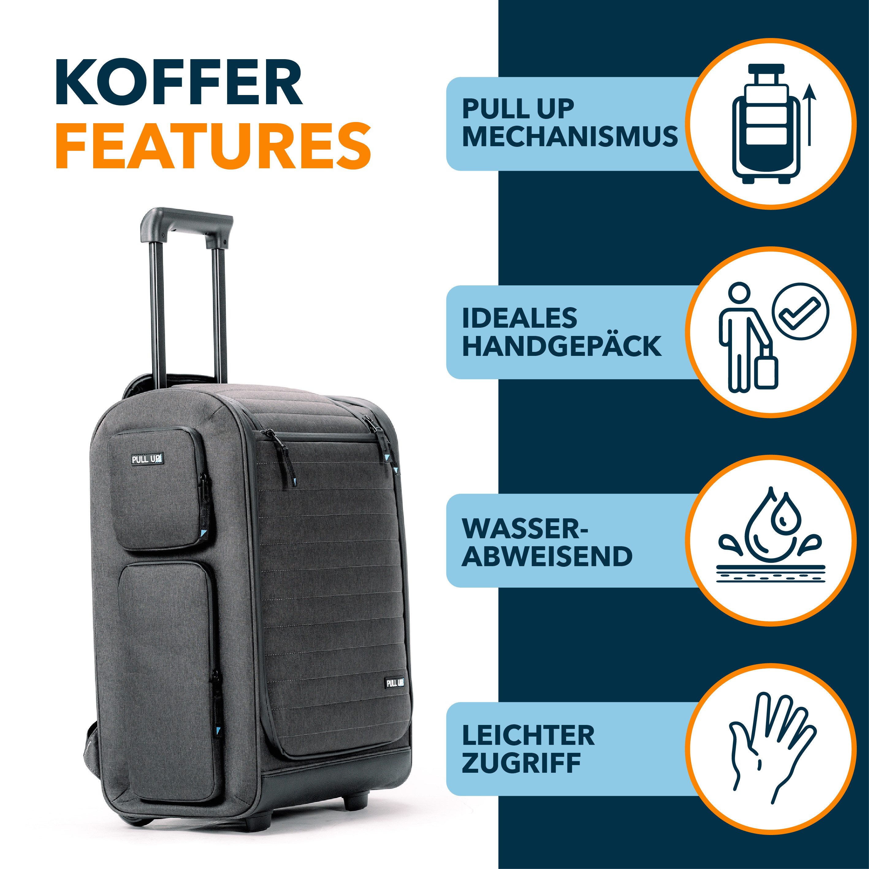 Pull Up Case GmbH Handgepäckkoffer Handgepäckkoffer Pull Up Backpack günstig online kaufen