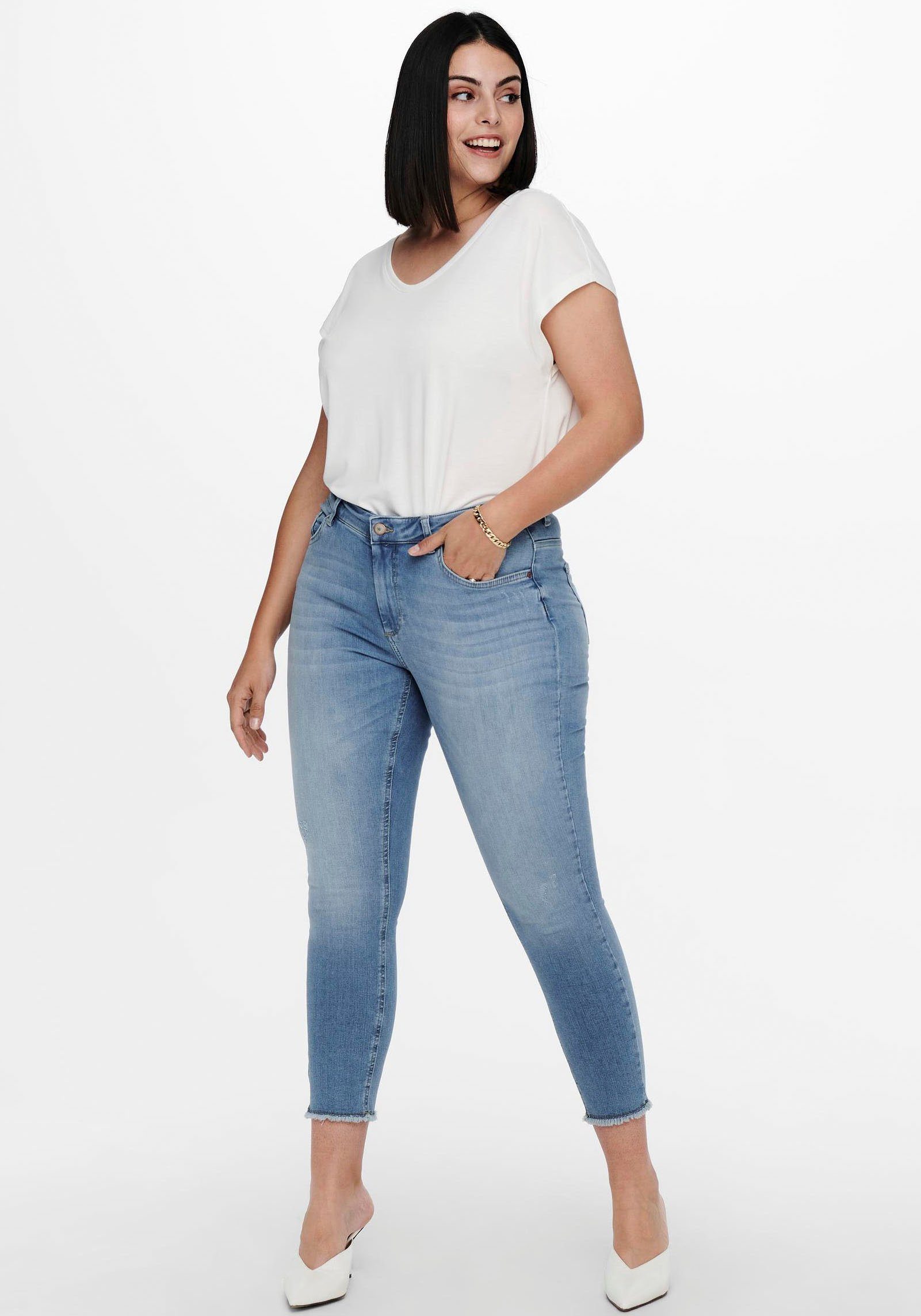 ONLY CARMAKOMA Skinny-fit-Jeans CARWILLY REG SK ANK DNM REA1467 NOOS