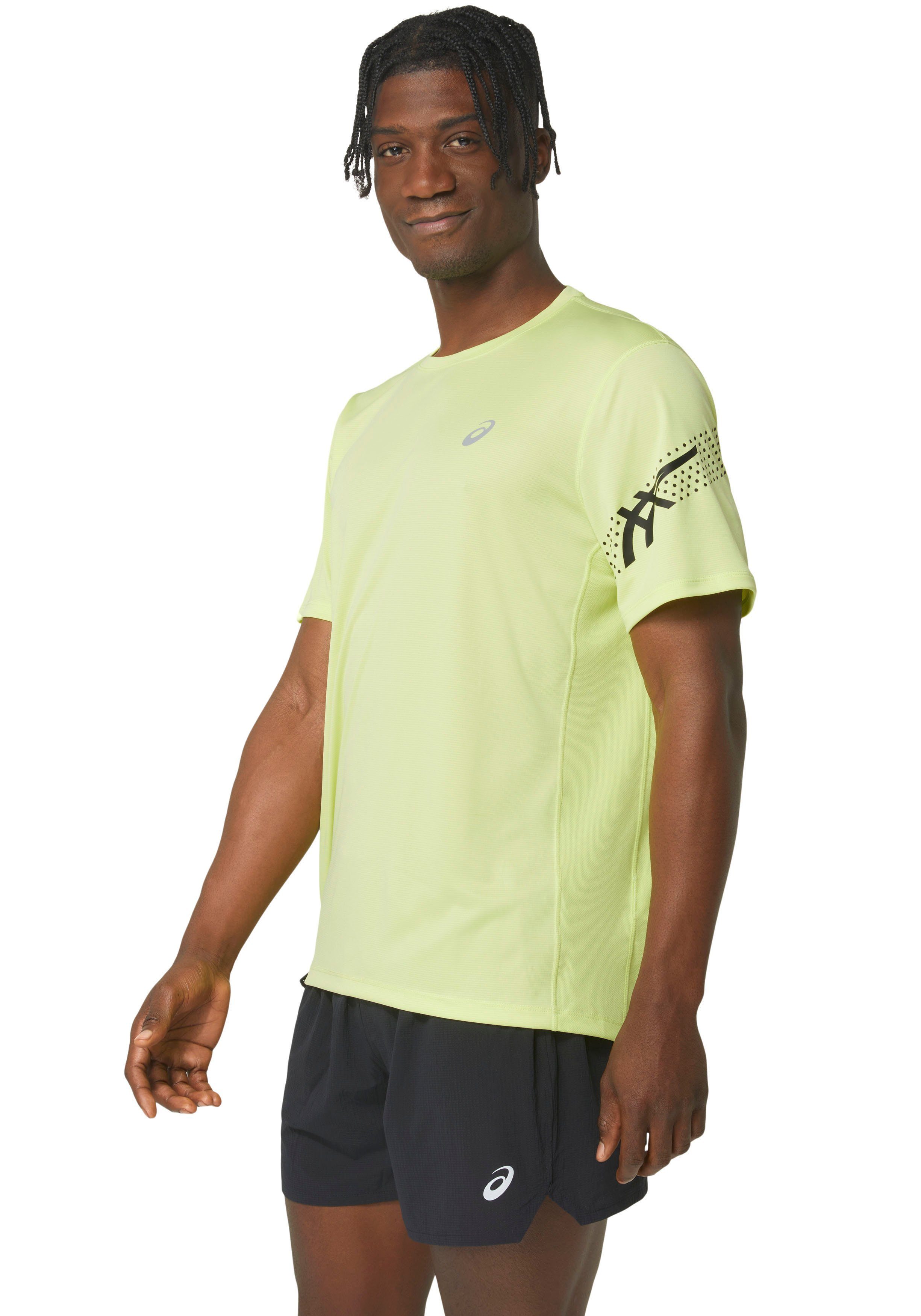 TOP Laufshirt GLOW SS ICON Asics YELLOW/PERFORMANCE BLACK