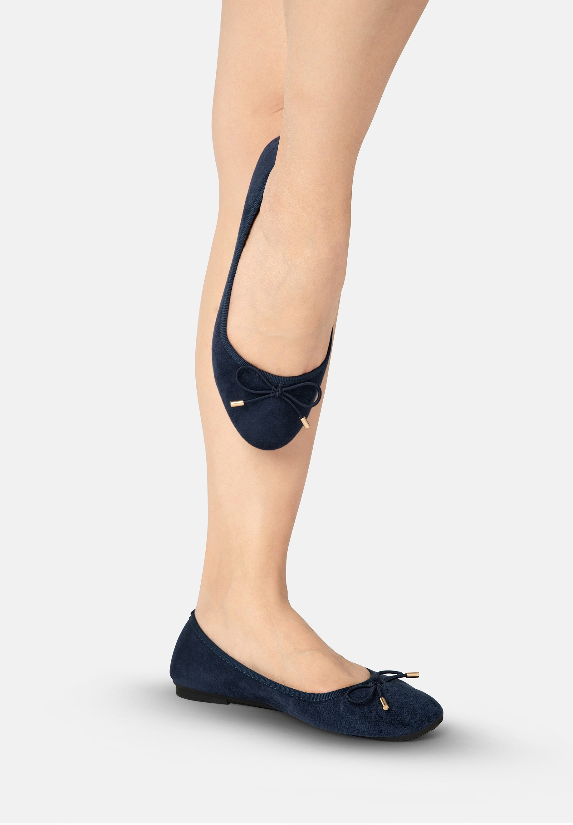 Day Vine Damen Ballerinas mit Schleife – flache Schlupfschuhe mit runder Spitze Ballerina – Bild 5 von 5